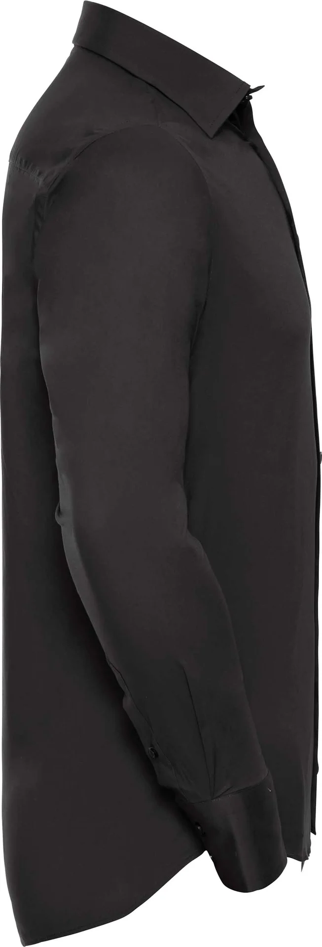 russell-r946m-mens-ls-easy-care-fitted-shirt-black-side-4 Russell Men's Long Sleeve Easy Care Fitted Shirt