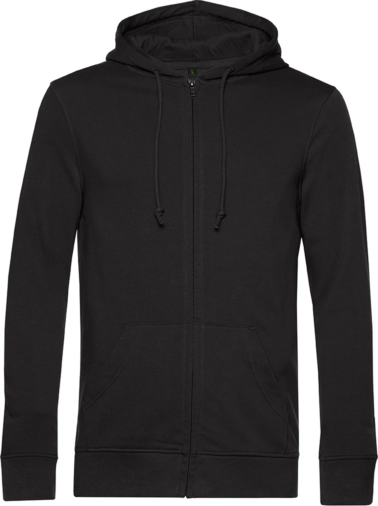 BC-WU35B-inspire-zipped-hood-blackpure-0 B&C Organic Zipped Hood Jacket