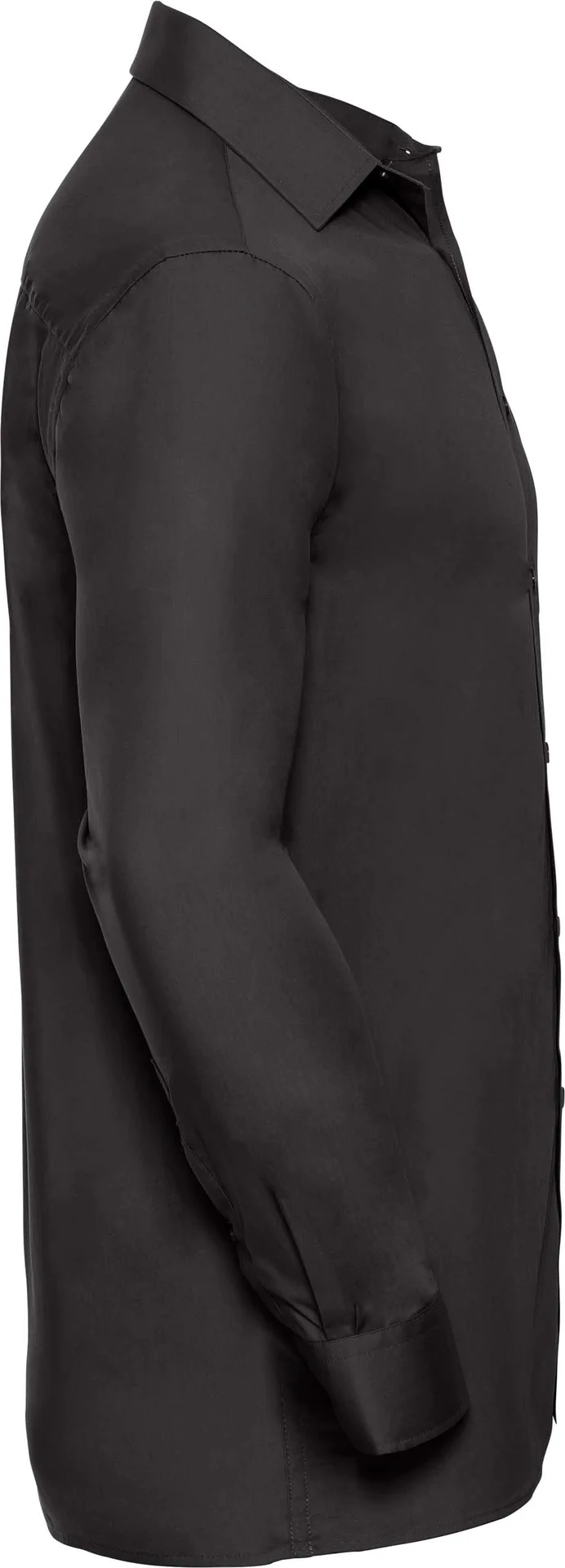 russell-r936m-mens-ls-pure-cotton-easy-care-poplin-shirt-black-side-4 Russell Men's Long Sleeve Pure Cotton Easy Care Poplin Shirt