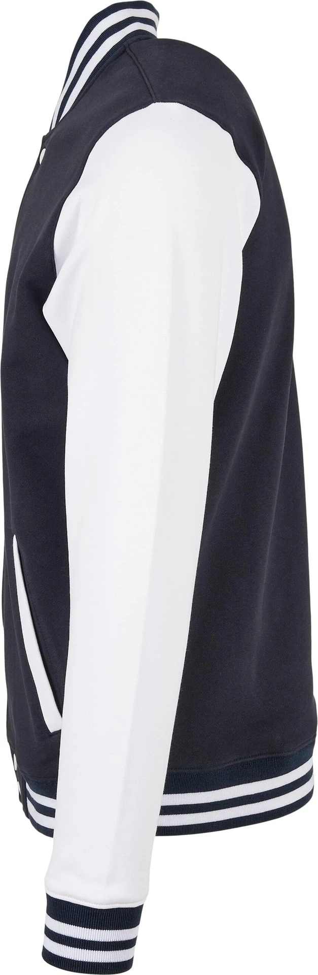 BYB-BB004-basic-college-jacket-navy-white-left-6 Build Your Brand Basic College Jacket