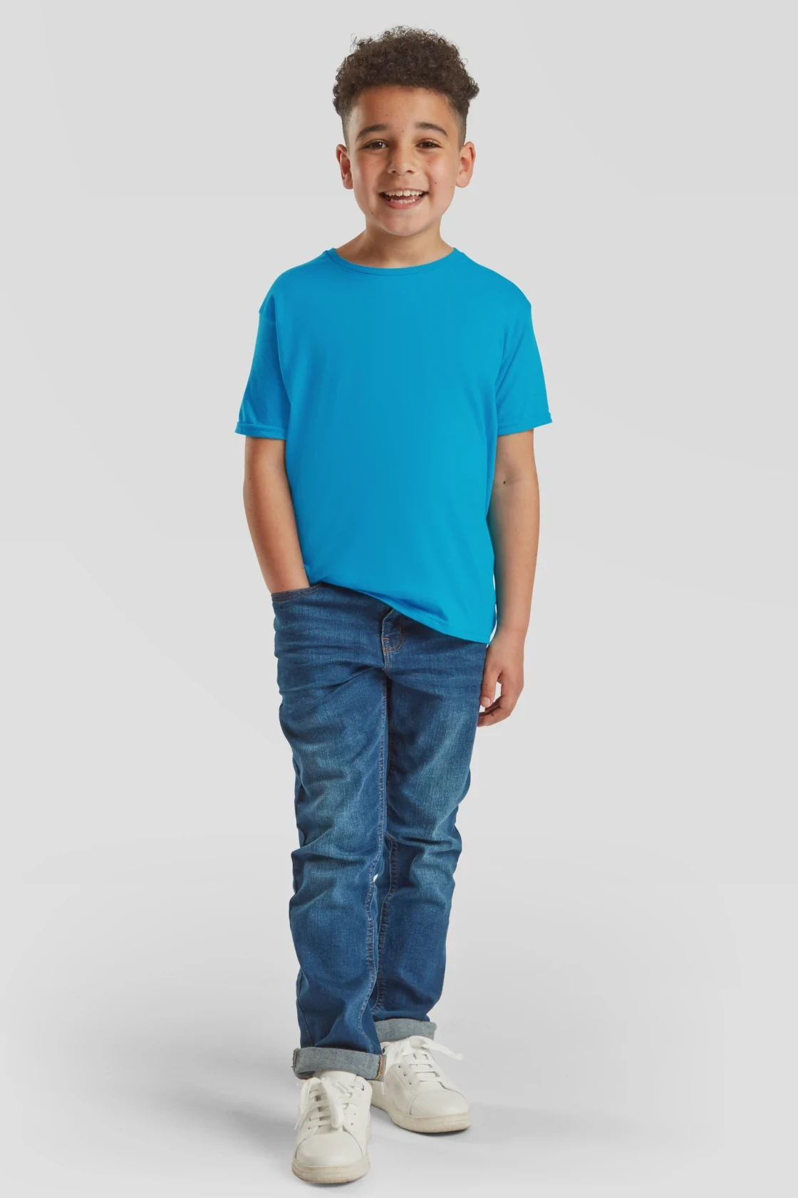 fruit-of-the-loom-61-023-0-kids-iconic-150-t-shirt-azureblue-model-3 F.O.L. Kids Iconic T