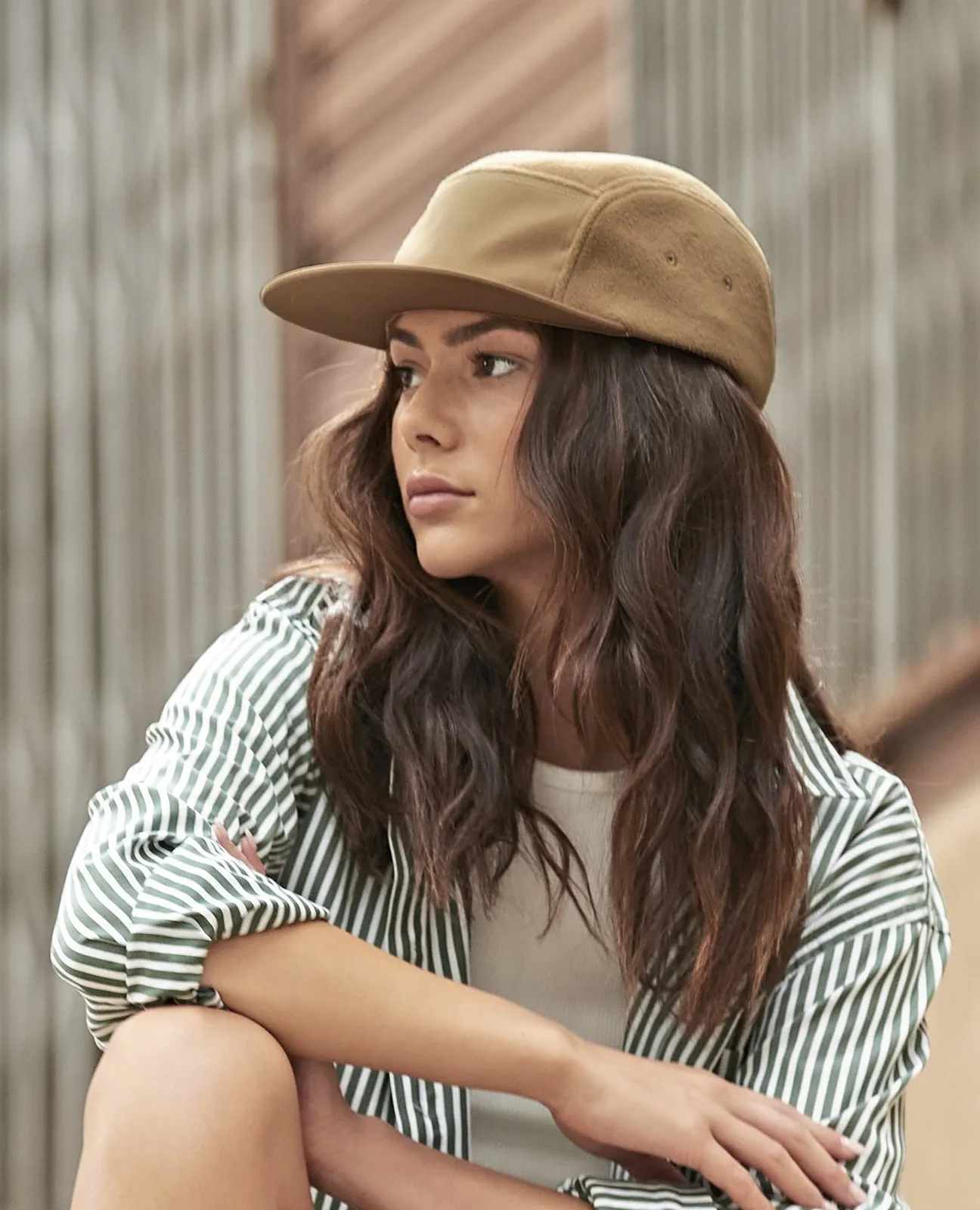 beechfield-b220r-recycled-fleece-outdoor-camper-cap-model-0 Beechfield Recycled Fleece Outdoor Camper Cap