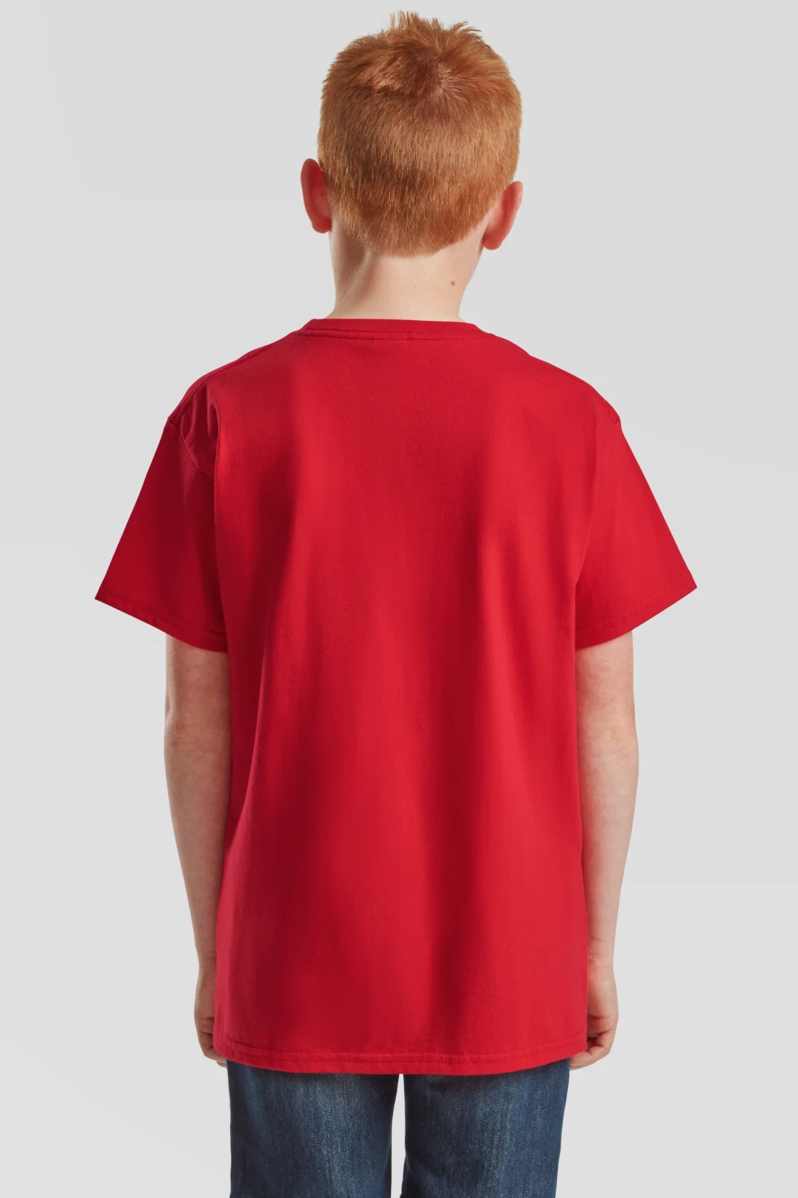 fruit-of-the-loom-61-363-0-kids-iconic-195-t-shirt-red-model-2 F.O.L. Kids Iconic 195 T