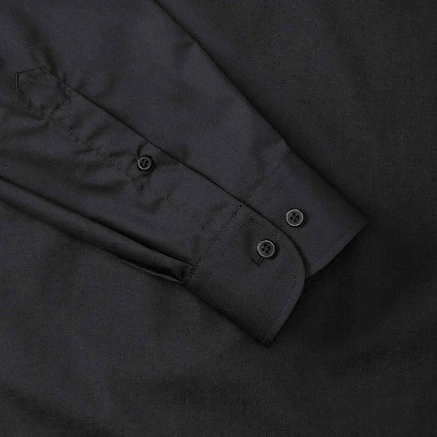 russell-r934m-mens-ls-poly-cotton-easy-care-poplin-shirt-black-detail-8 Russell Men's Long Sleeve Polycotton Easy Care Poplin Shirt