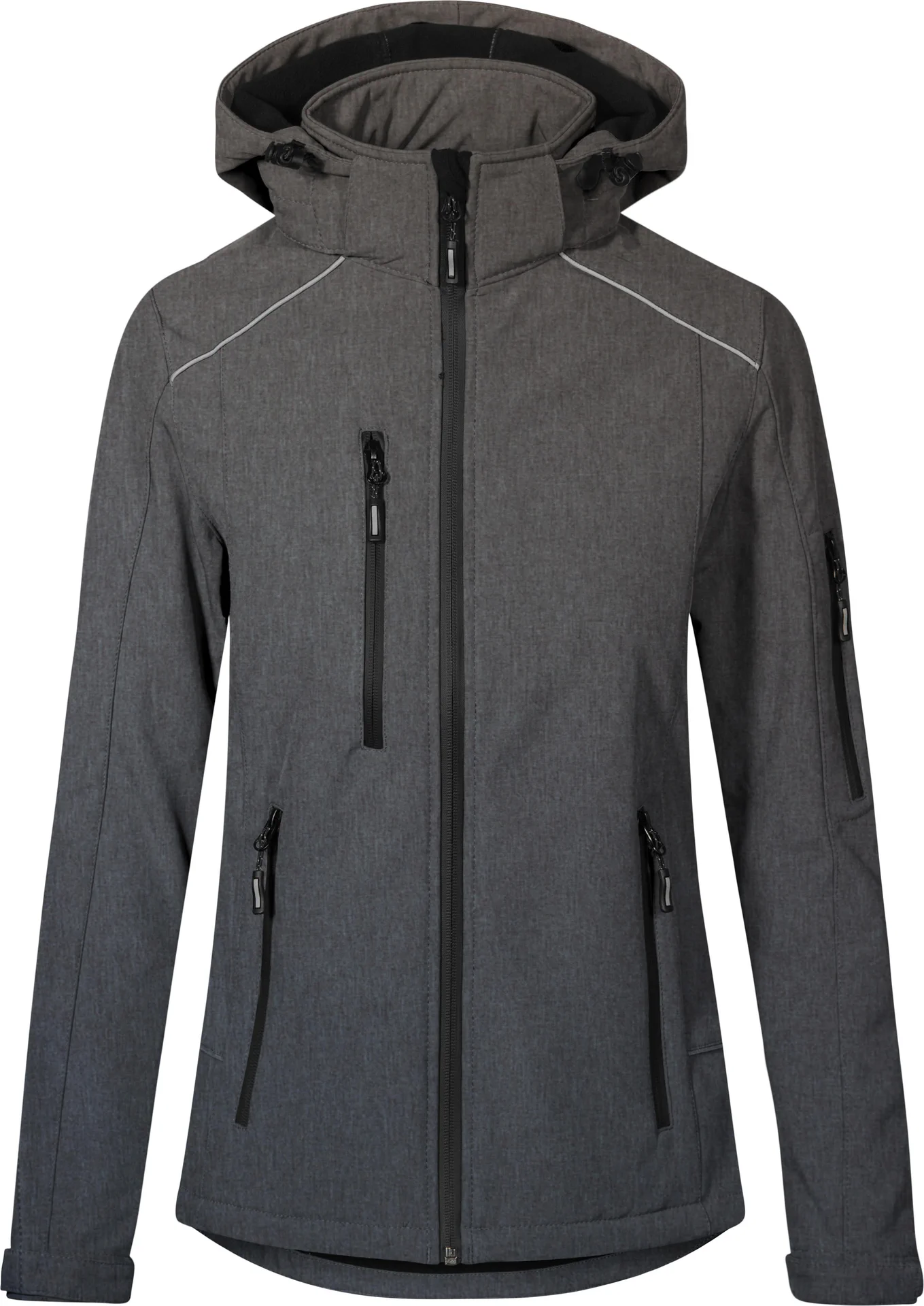 promodoro-7855-womens-softshell-jacket-heathergrey-front-3 Promodoro Women's Softshell Jacket