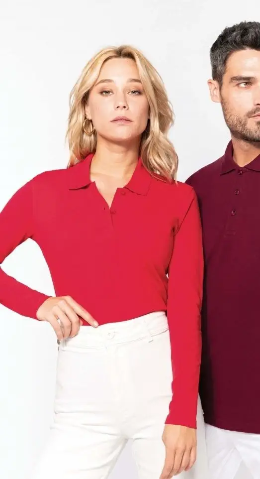 Kariban Damen Piqué Polo langarm