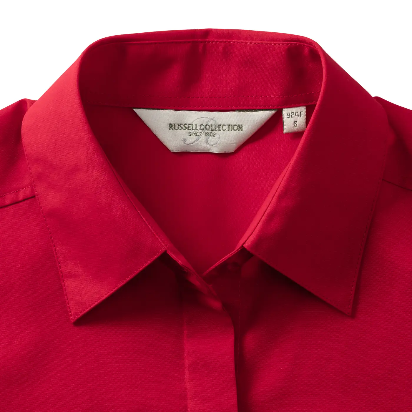 Russell Ladies Long Sleeve Polycotton Easy Care Fitted Poplin Shirt