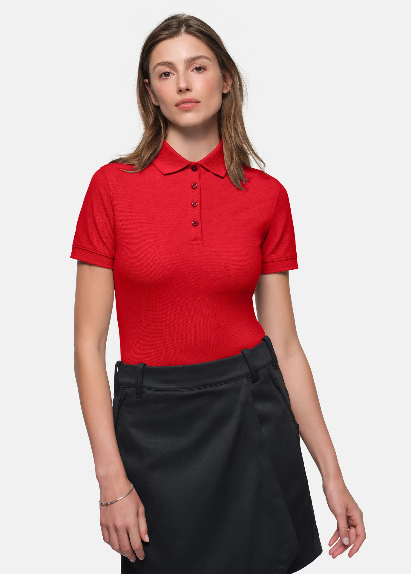 hakro-369-damen-poloshirt-mikralinar-eco-rot-model-0 HAKRO Damen Poloshirt 369 Mikralinar® ECO