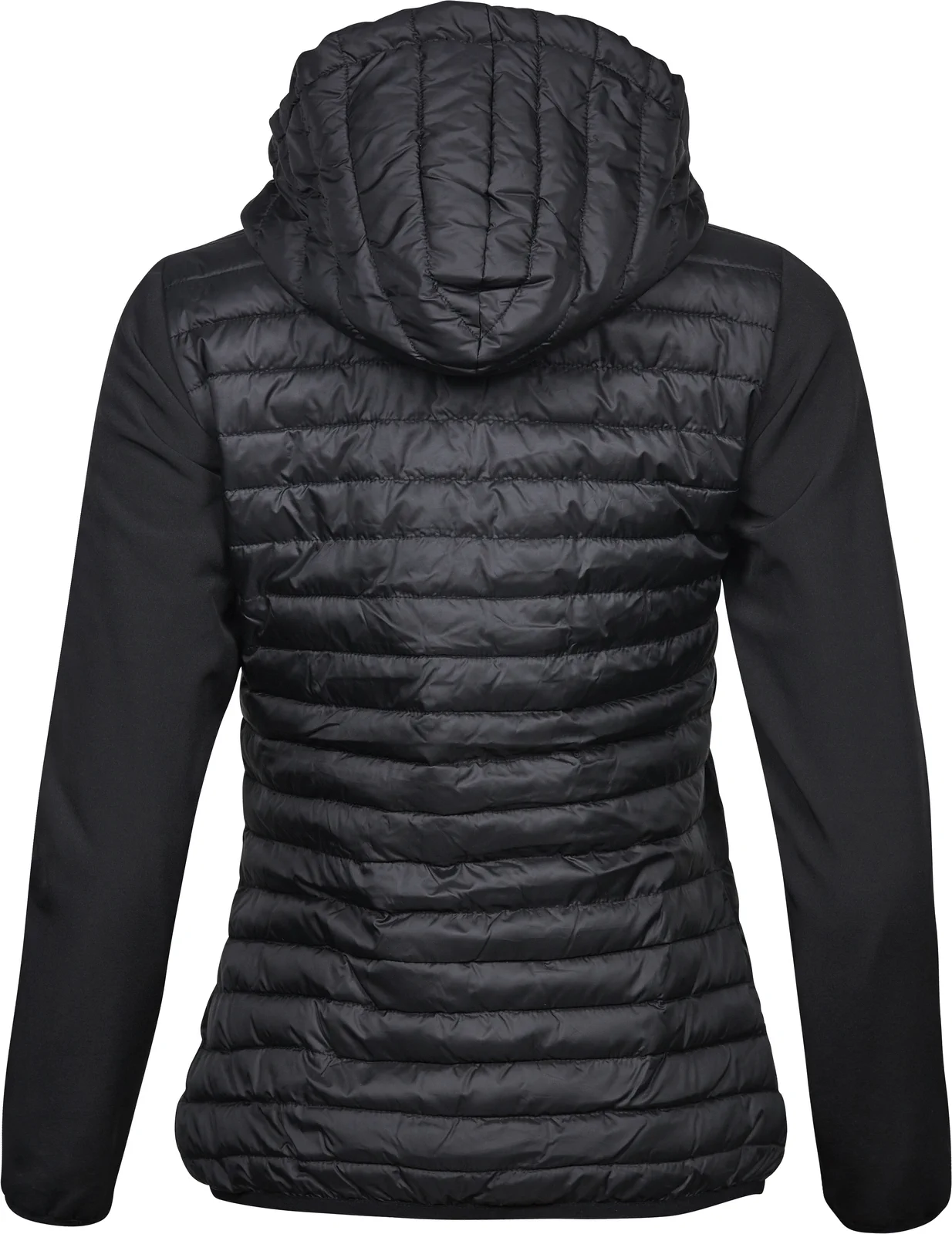 tee-jays-9629-womens-hooded-crossover-jacket-black-black-back-3 Tee Jays Women's Hooded Crossover Jacket