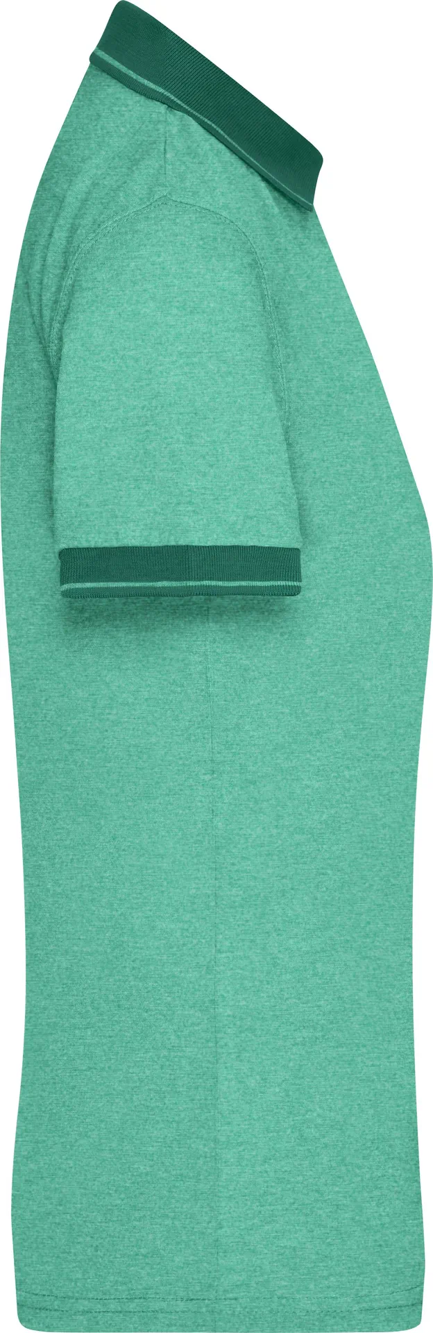 jn705-ladies-heather-poloshirt-greenmelange-darkgreen-right-6 James & Nicholson Ladies Heather Polo