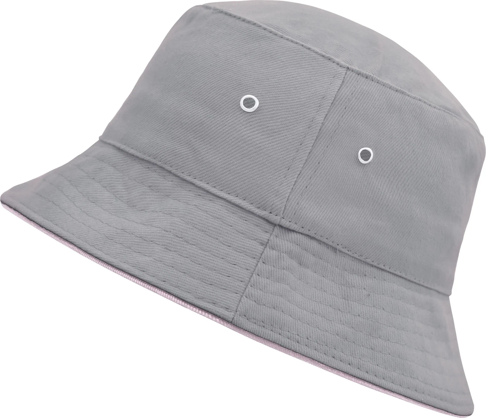 daiber-mb012-fisherman-piping-hat-grey-lightrosa-left-4 myrtle beach Fisherman Piping Hat