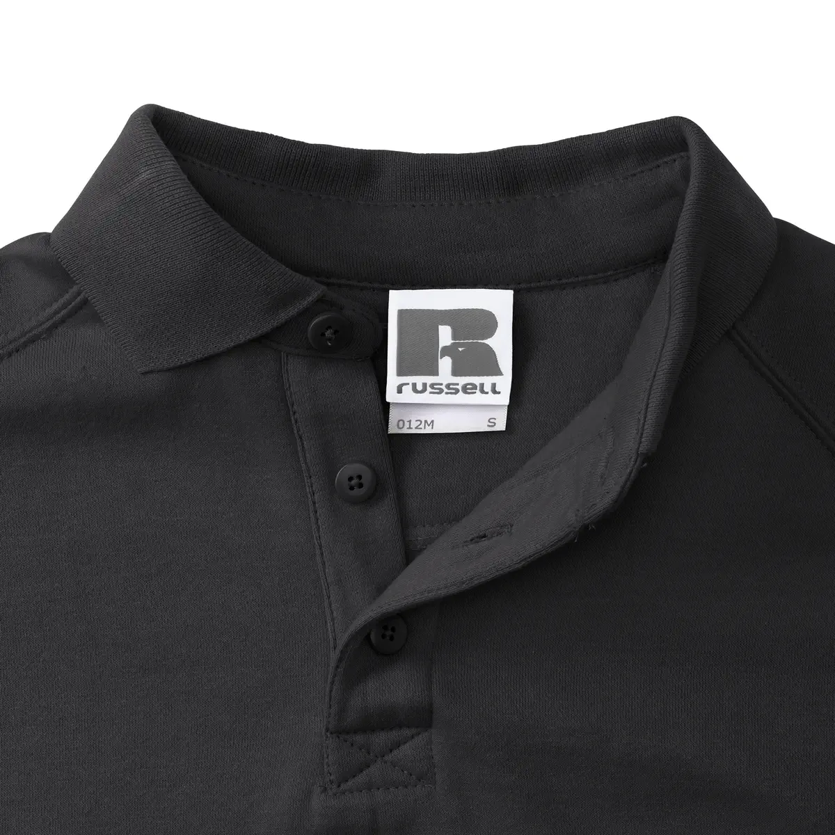russell-r012m-adults-heavy-duty-collar-sweatshirt-black-detail-6 Russell Heavy Duty Workwear Collar Sweatshirt