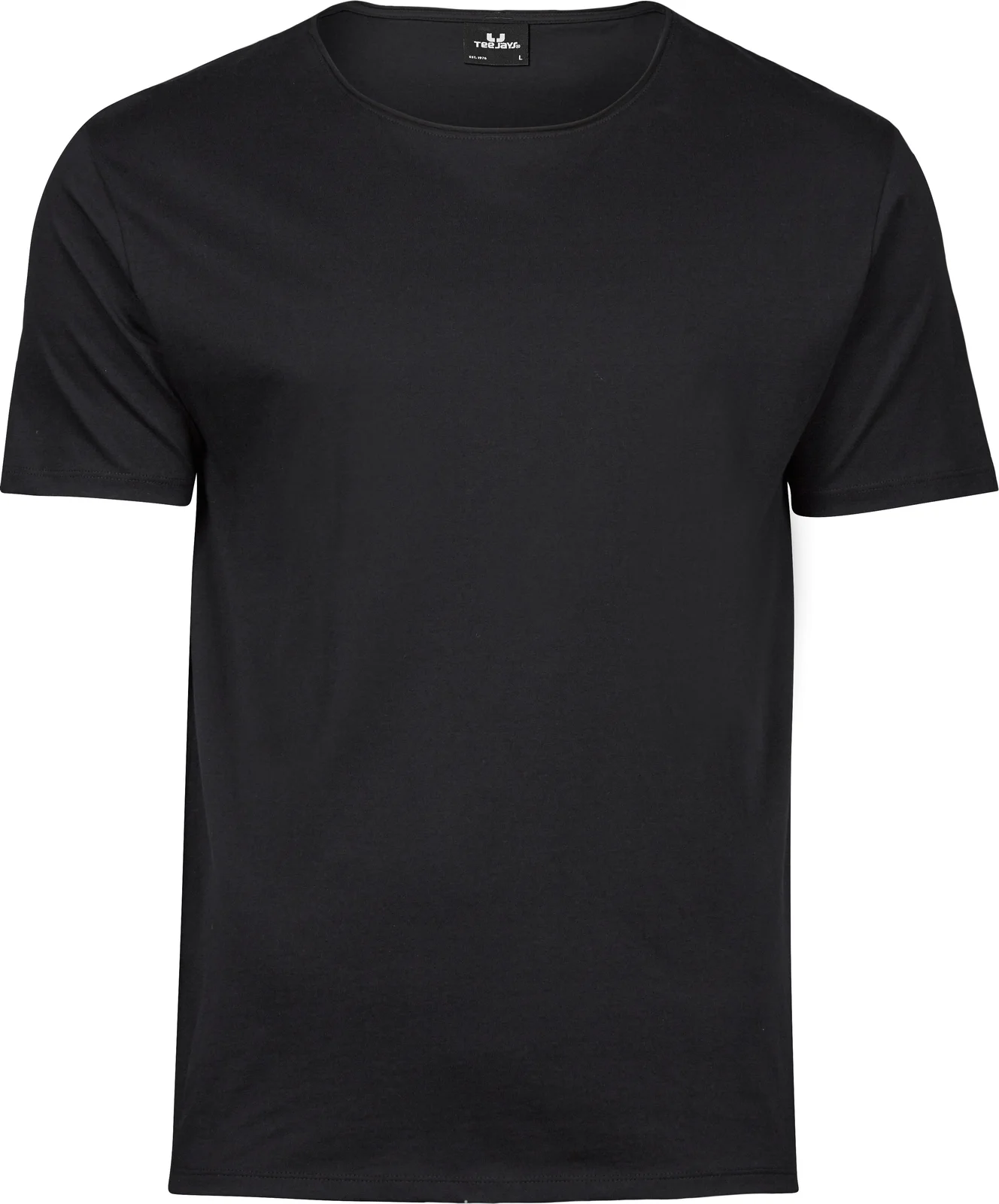 tee-jays-5060-mens-raw-edge-t-shirt-black-front-1 Tee Jays Men's Raw Edge Tee