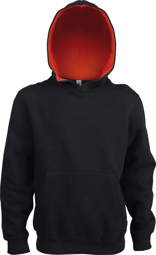 Kariban Kinder Kontrast Hooded Sweater