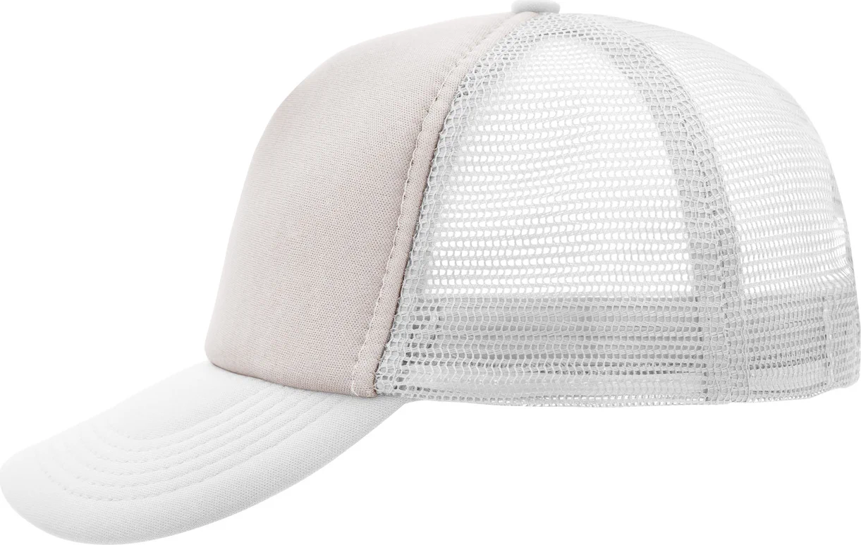daiber-mb070-5-panel-polyester-mesh-cap-lightgrey-white-left-4 myrtle beach 5-Panel Polyester Mesh Cap