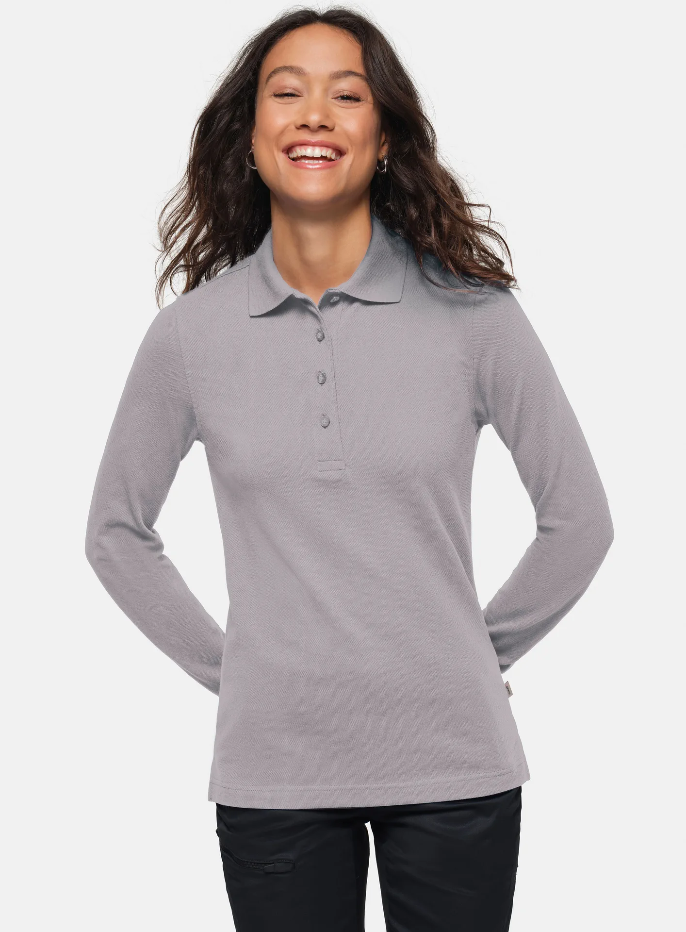 hakro-215-damen-longsleeve-poloshirt-mikralinar-titan-model-0 HAKRO Women-Longsleeve-Poloshirt 215 Mikralinar®