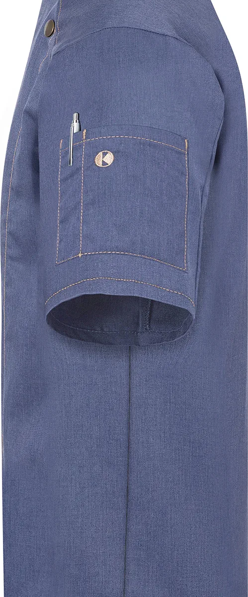 KARLOWSKY Kurzarm Kochjacke Jeans-Style