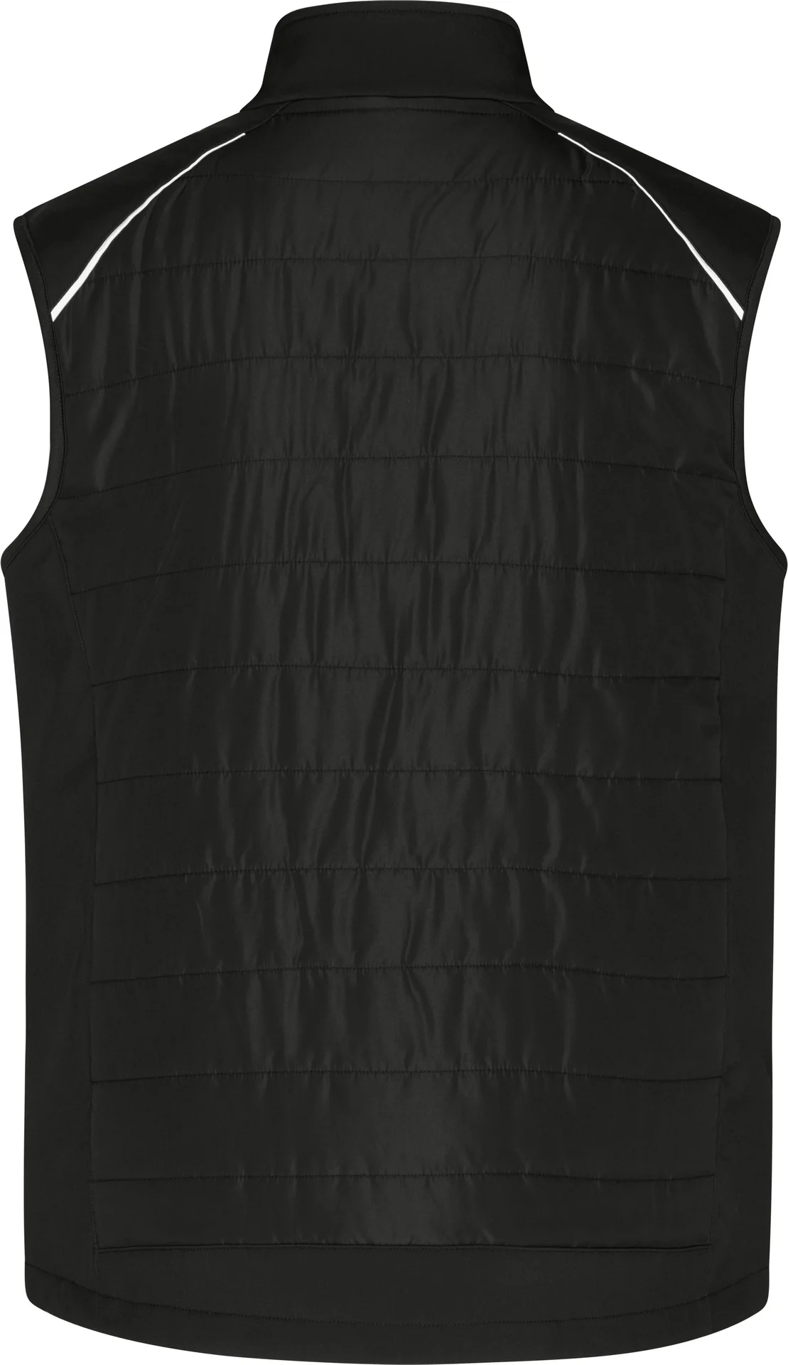 jn1822-mens-hybrid-vest-black-neonorange-back-5 James & Nicholson Men's Hybrid Vest 1822
