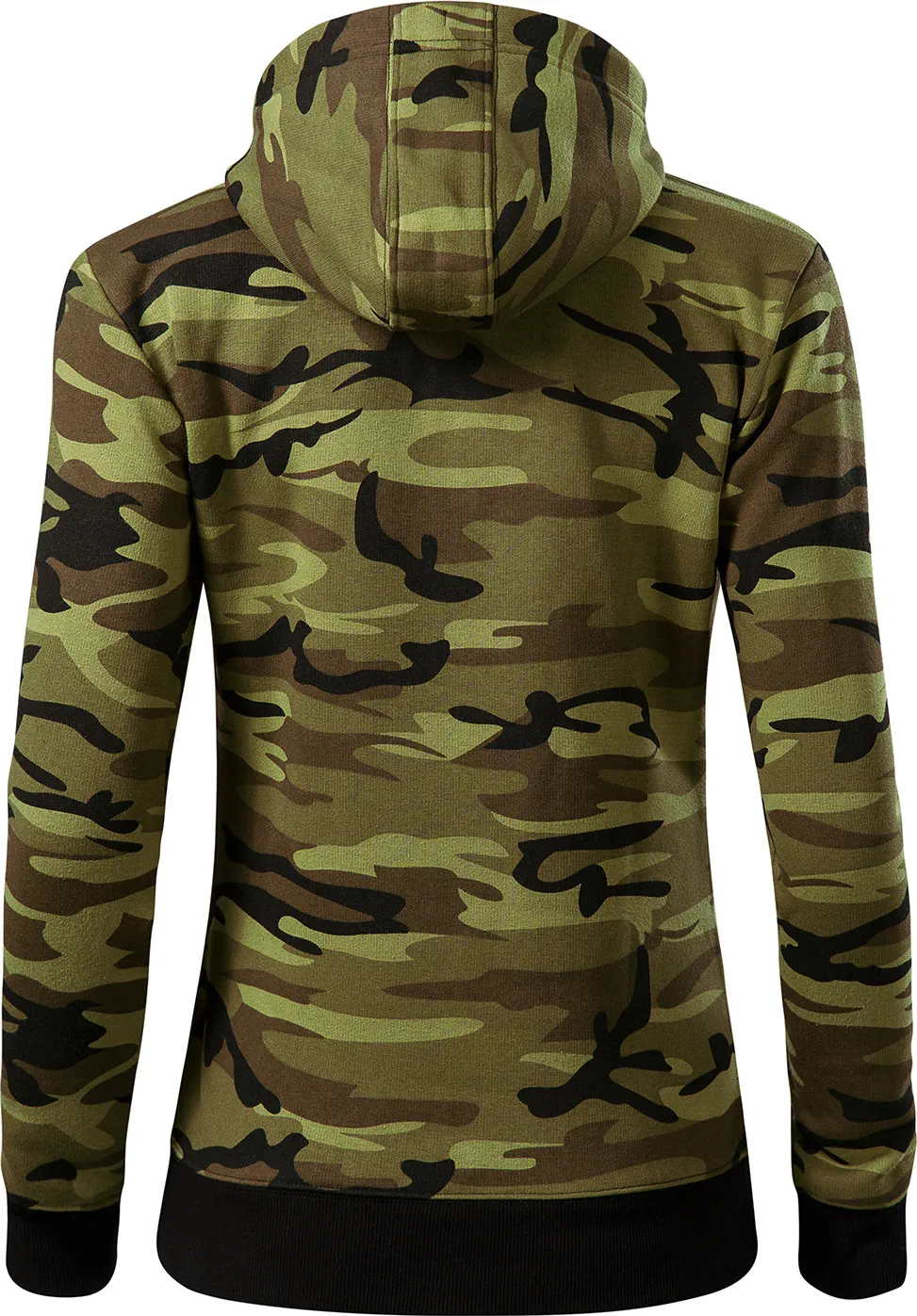 malfini-C20-camo-zipper-sweatshirt-damen-camouflage-gruen-back-5 MALFINI Sweatshirt Damen Camo Zipper C20