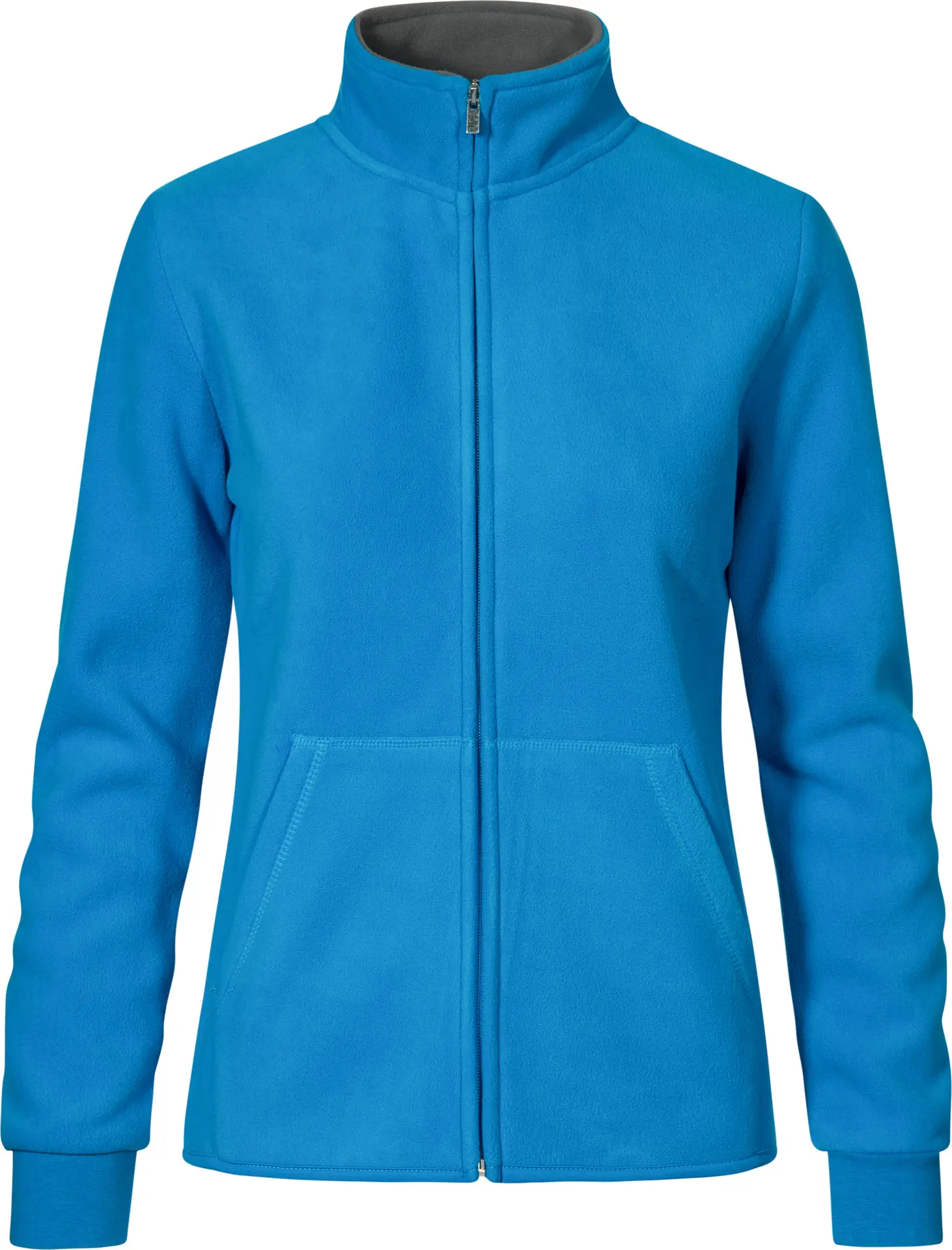 promodoro-7985-womens-double-fleece-jacket-turquoise-lightgrey-front-3 Promodoro Women's Double Fleece Jacket 7985