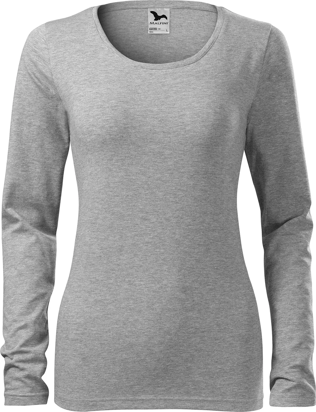 malfini-139-slim-t-shirt-damen-dunkelgrau-meliert-front-2 MALFINI T-Shirt Damen Slim 139