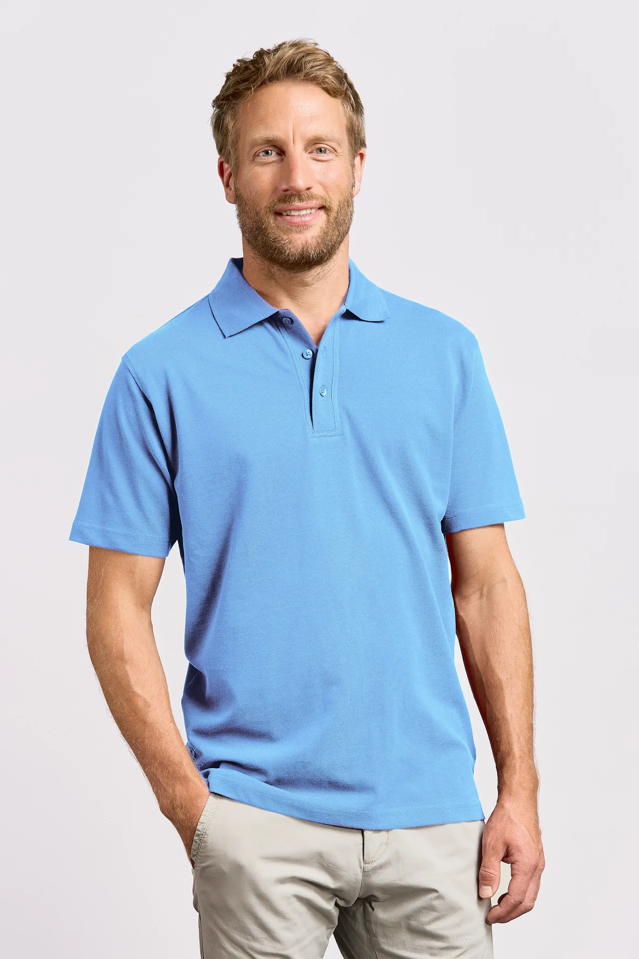 promodoro-4001-mens-superior-polo-alaskanblue-model-0 Promodoro Men's Superior Polo