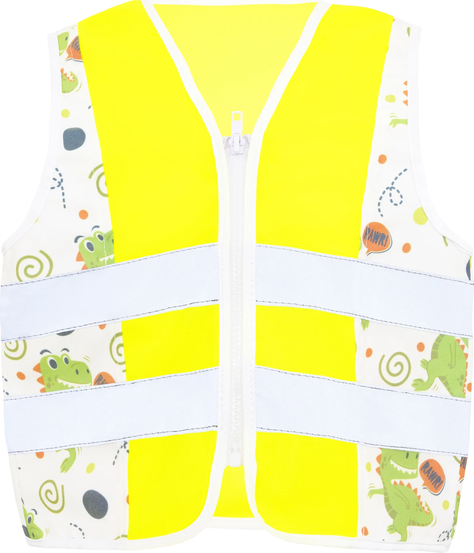 korntex-actdin-childrens-safety-vest-action-dinosaurs-co2-neutral-t-rex-front-3 Korntex Kinder Warnweste Action Line Dinosaurs