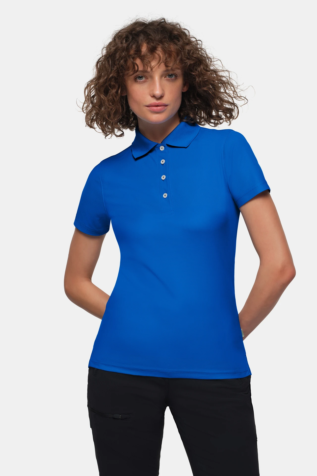 hakro-206-damen-poloshirt-coolmax-royalblau-model-0 HAKRO Women-Poloshirt 206 Coolmax