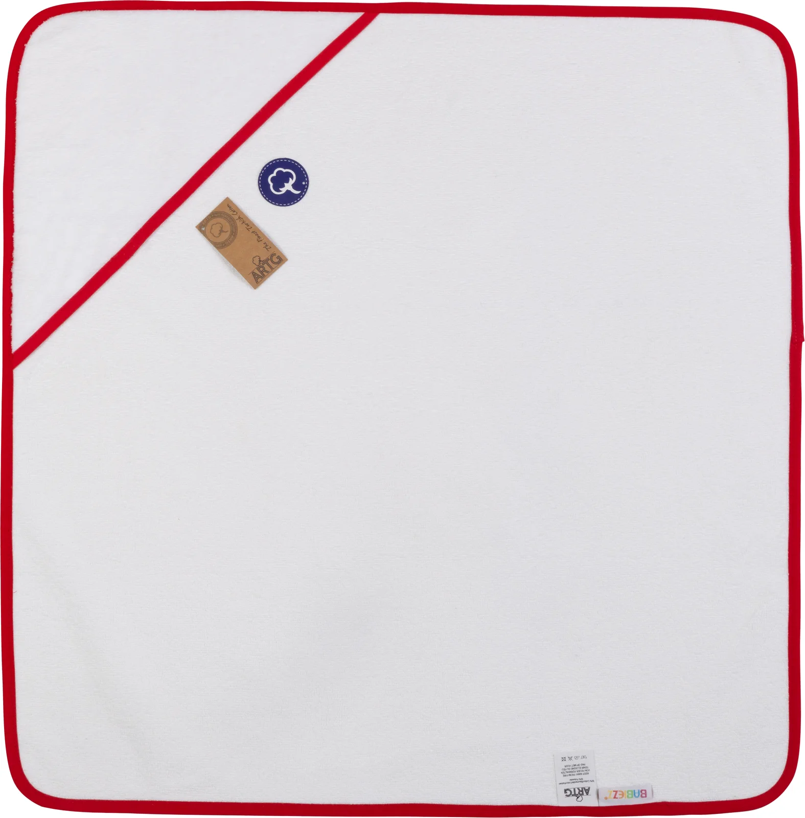 artg-ar892-babiezz-all-over-sublimation-hooded-towel-white-firered-front-1 ARTG Babiezz® ALL-Over Sublimation Hooded Towel