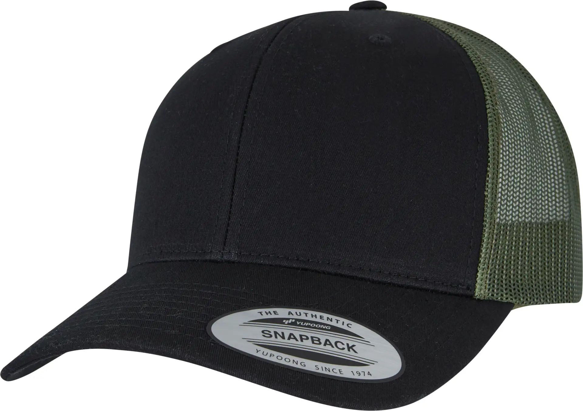 flexfit-6606t-retro-trucker-2-tone-black-loden-front-1 FLEXFIT Retro Trucker 2-Tone
