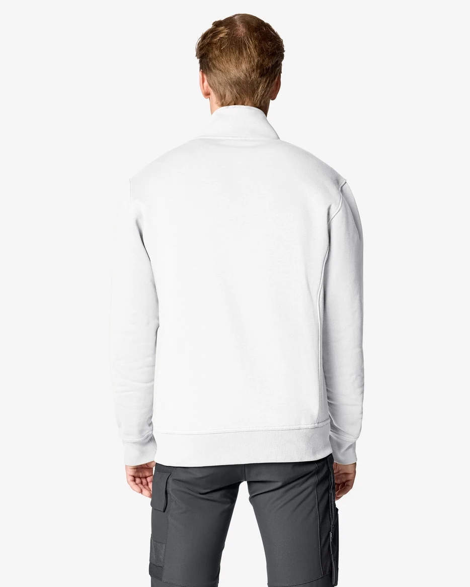 FHB-820135-eugen-sweat-jacke-unisex-weiss-model-1 FHB Sweat-Jacke EUGEN unisex