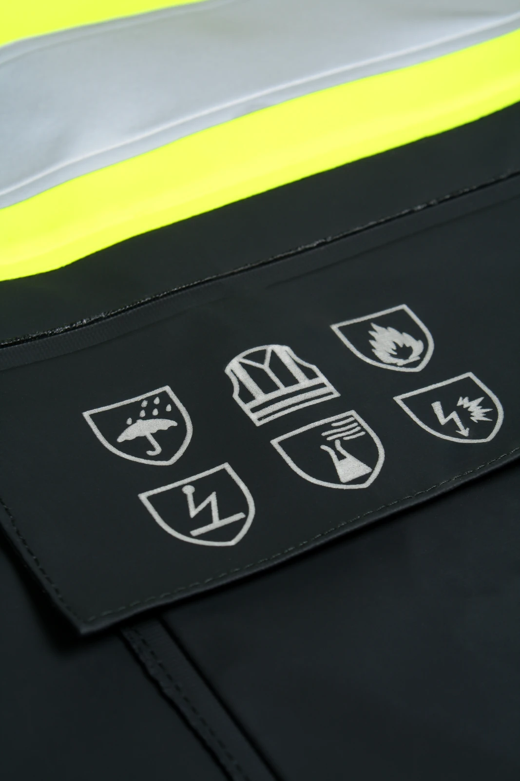 lyngsoe-arc-lr4055-multinorm-hi-vis-jacke-leuchtgelb-navy-detail-7 Lyngsøe ARC-LR4055 Multinorm Hi-Vis Jacke