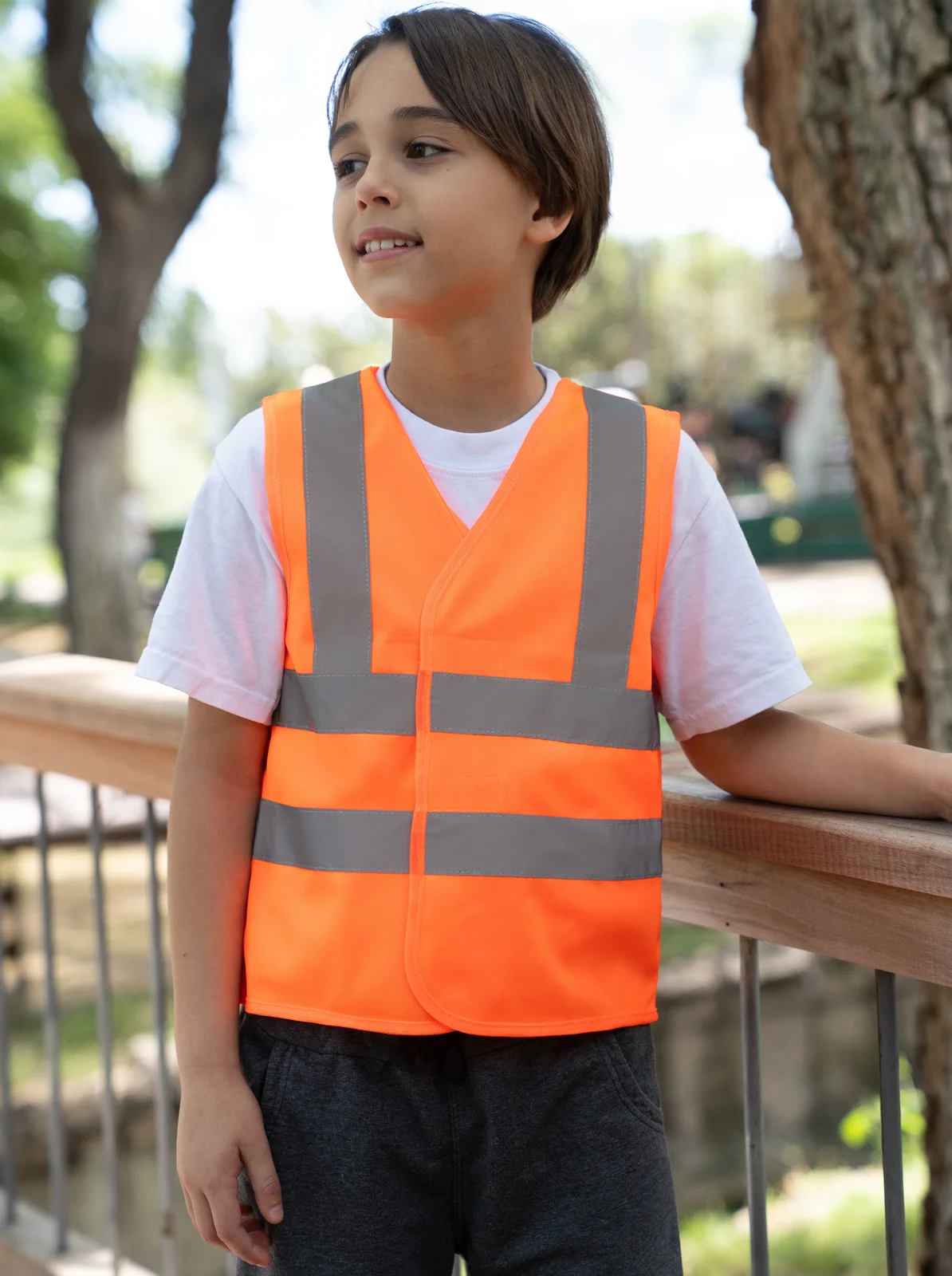 Korntex Kinderwarnweste Esbjerg mit 4 Reflexstreifen