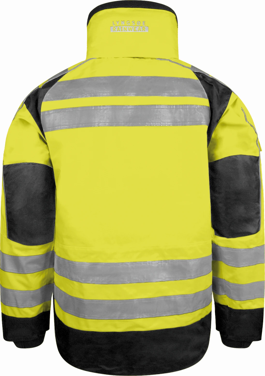 lyngsoe-99988-atmungsaktive-hi-vis-regenjacke-leuchtgelb-schwarz-2 Lyngsøe 99988 Atmungsaktive Hi-Vis Regenjacke