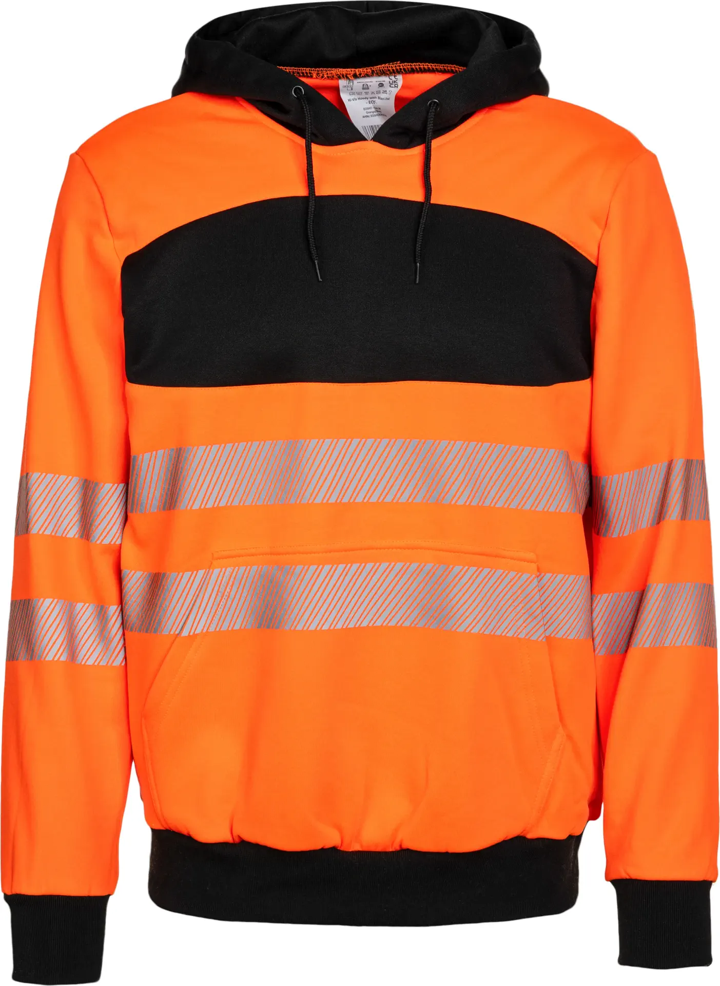 korntex-eosho-eos-hi-vis-workwear-hoody-with-printing-area-signalorange-black-front-1 Korntex EOS Hi-Vis Workwear Hoody With Printing Area