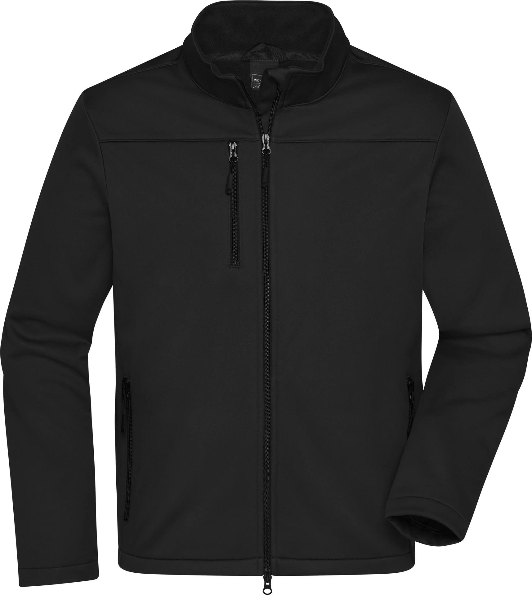 jn1172-mens-softshell-jacket-black-front-3 James & Nicholson Men's Softshell Jacket