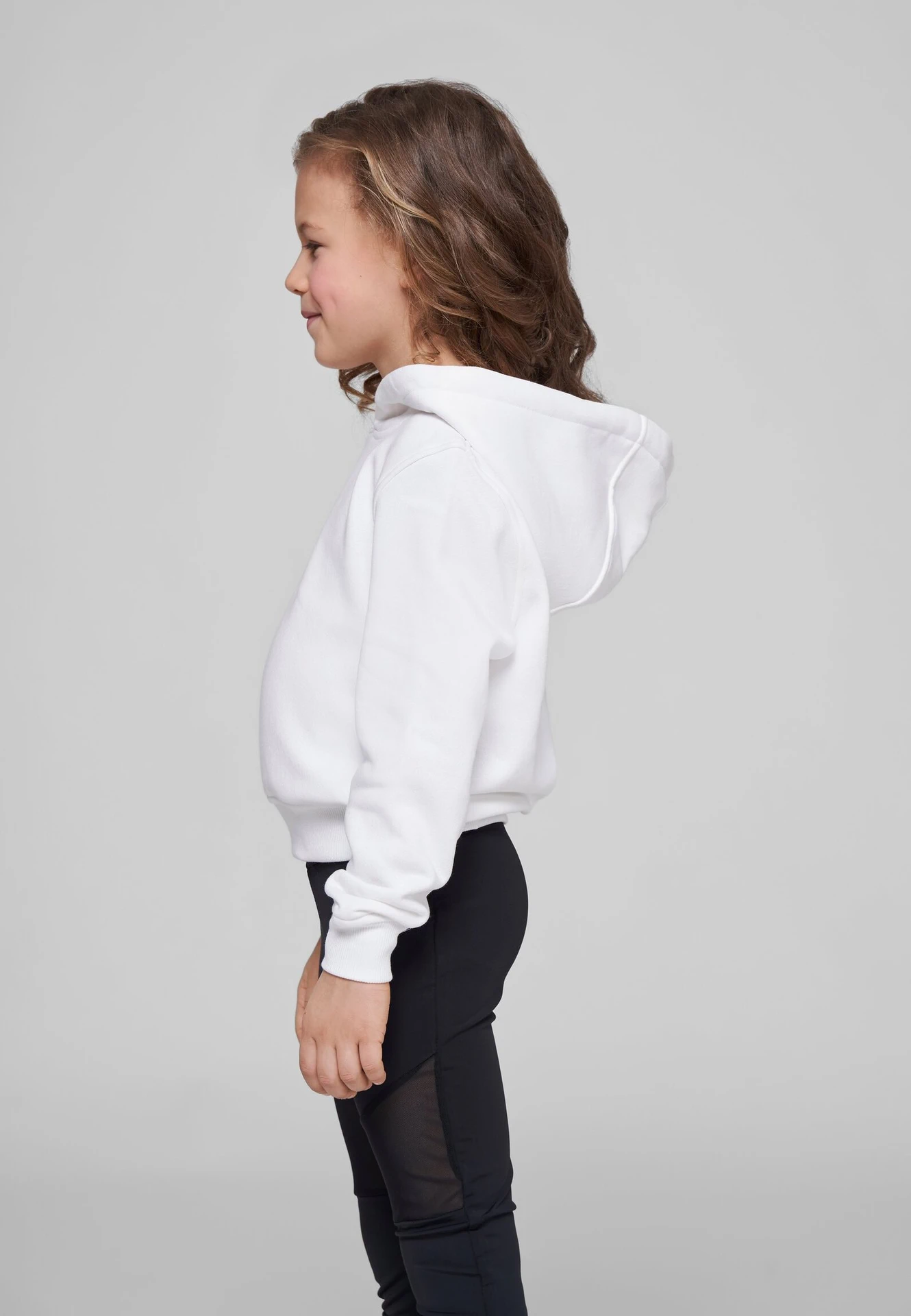 Build Your Brand Girls Cropped Sweat Hoody