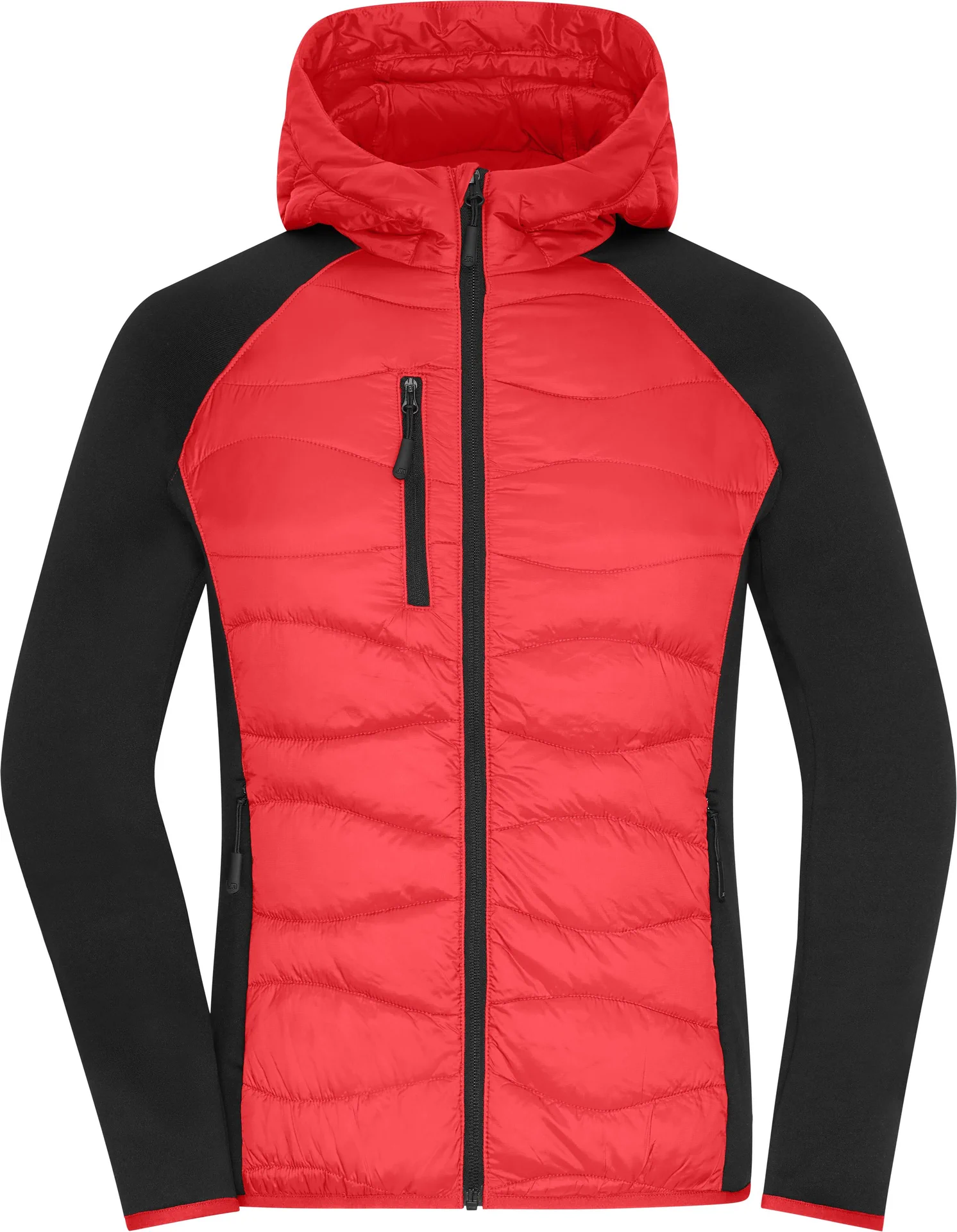 jn1329-ladies-hybrid-jacket-red-black-front-3 James & Nicholson Ladies´ Hybrid Jacket (JN1329)