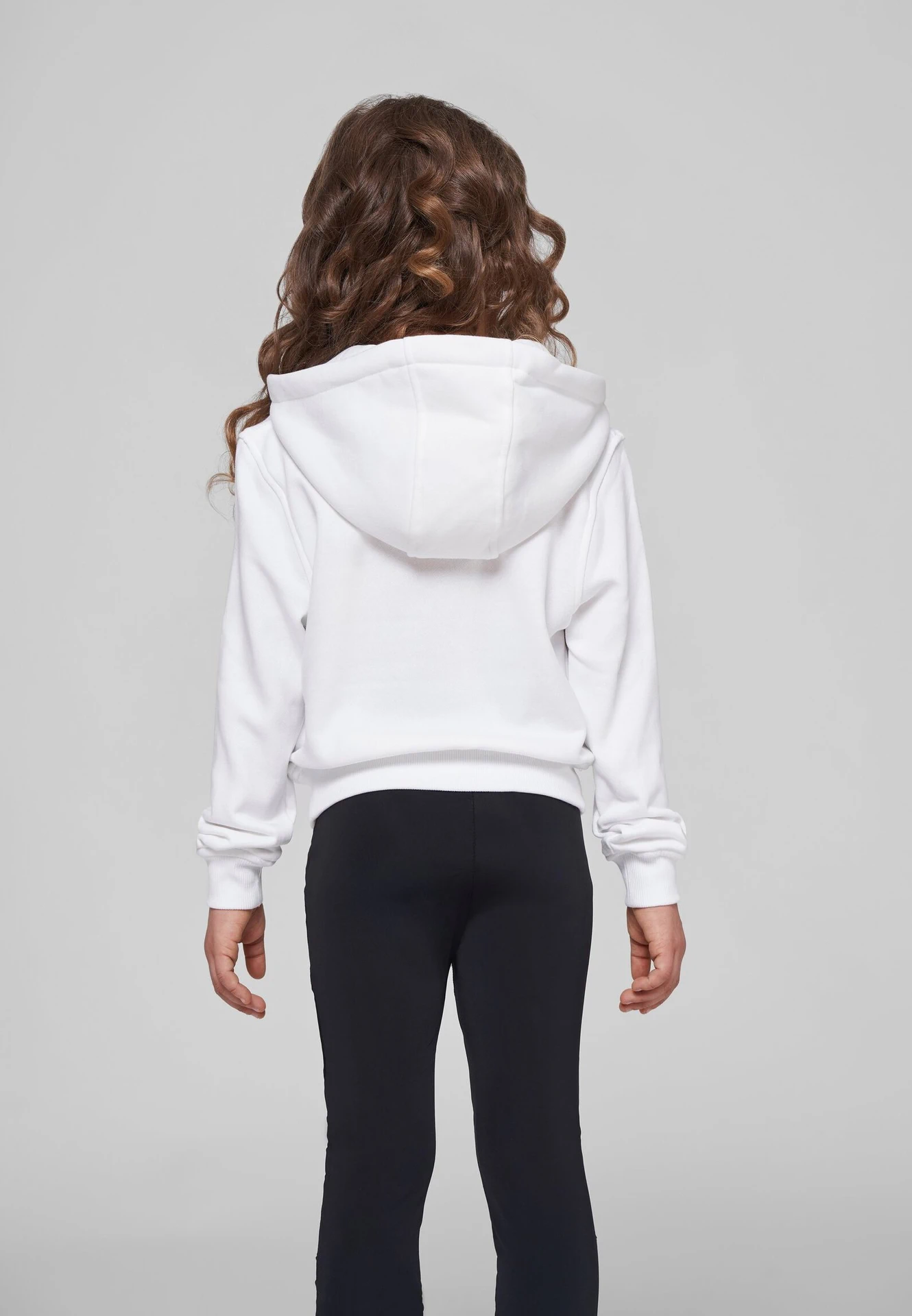 Build Your Brand Girls Cropped Sweat Hoody