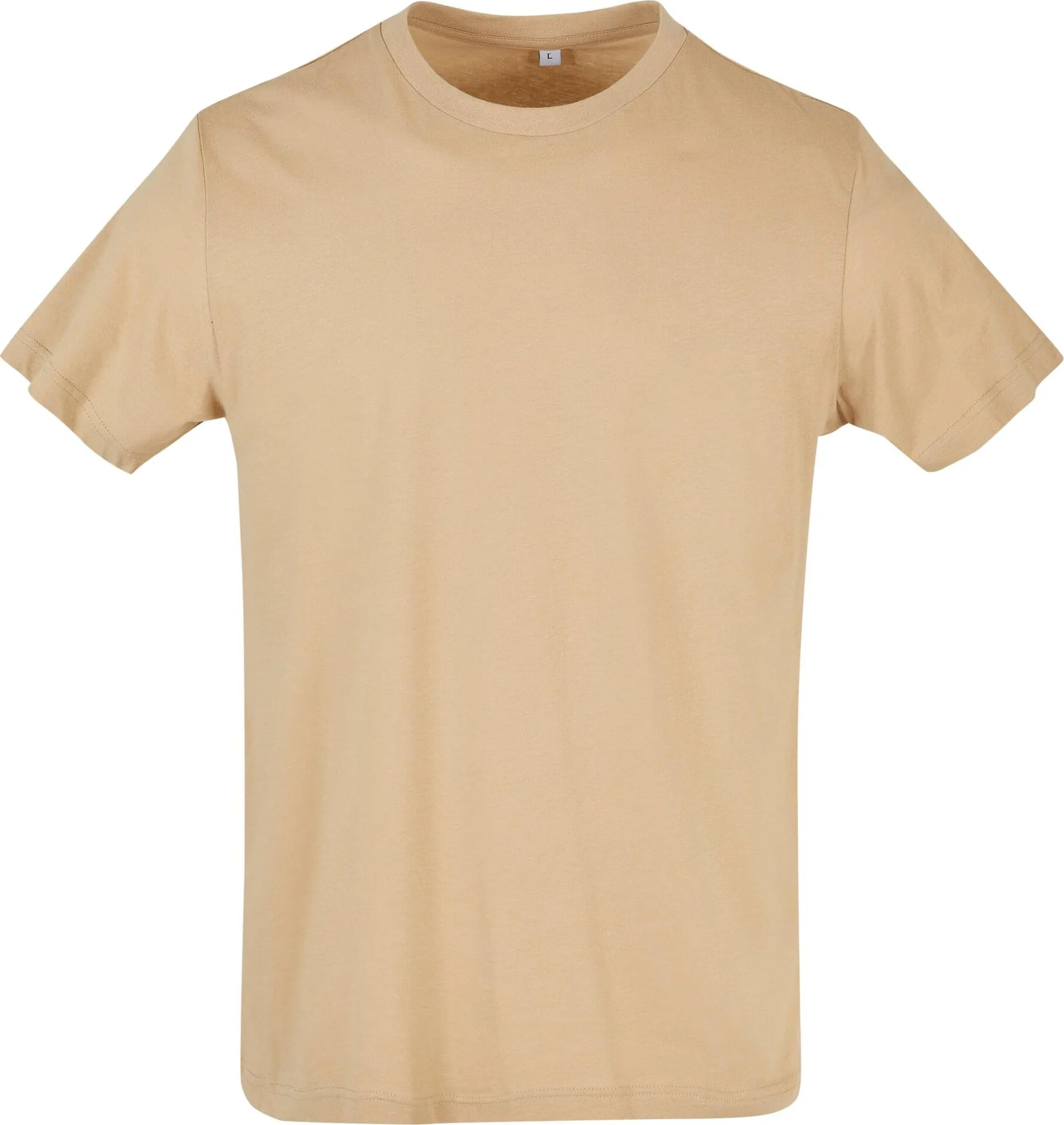 BYB-BB010-basic-round-neck-t-shirt-beige-front-4 Build Your Brand Basic Round Neck T-Shirt