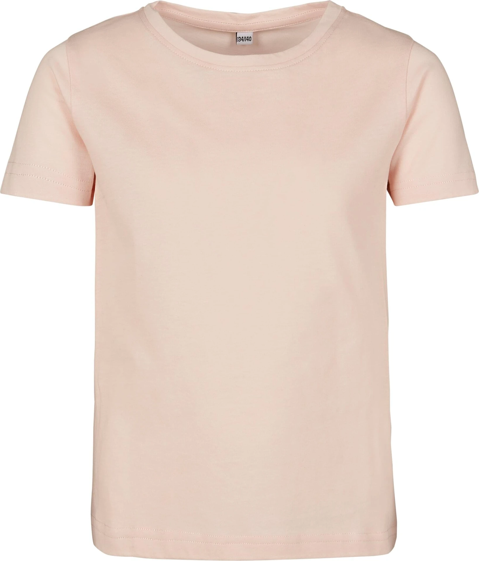 BYB-BY115-girls-short-sleeve-t-shirt-pink-front-4 Build Your Brand Girls Short Sleeve Tee