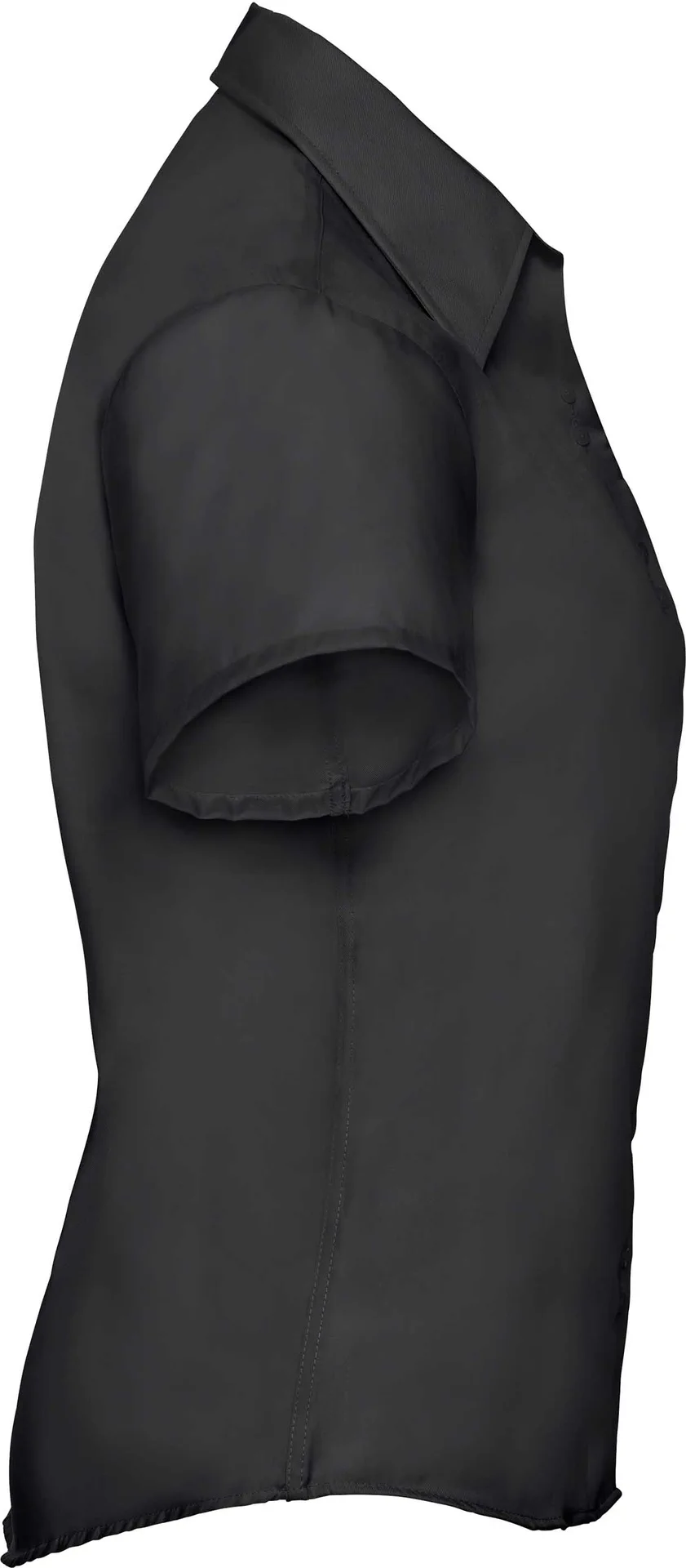 russell-r957f-ladies-short-sleeve-ultimate-non-iron-shirt-black-side-4 Russell Ladies Short Sleeve Ultimate Non-Iron Shirt