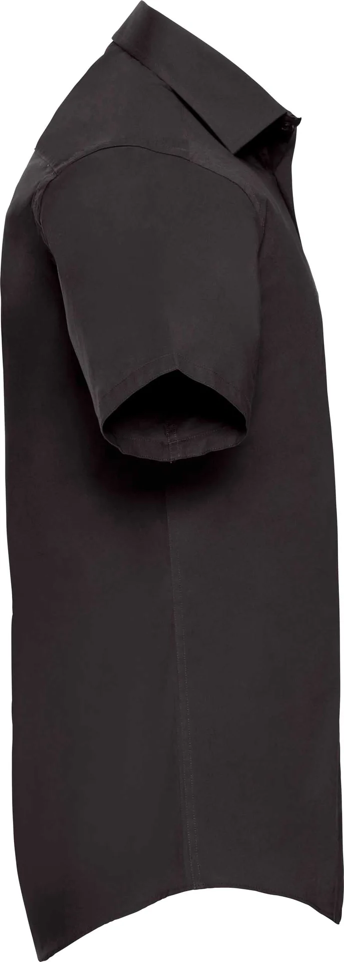 russell-r947m-mens-short-sleeve-easy-care-fitted-shirt-black-side-4 Russell Men's Short Sleeve Easy Care Fitted Shirt