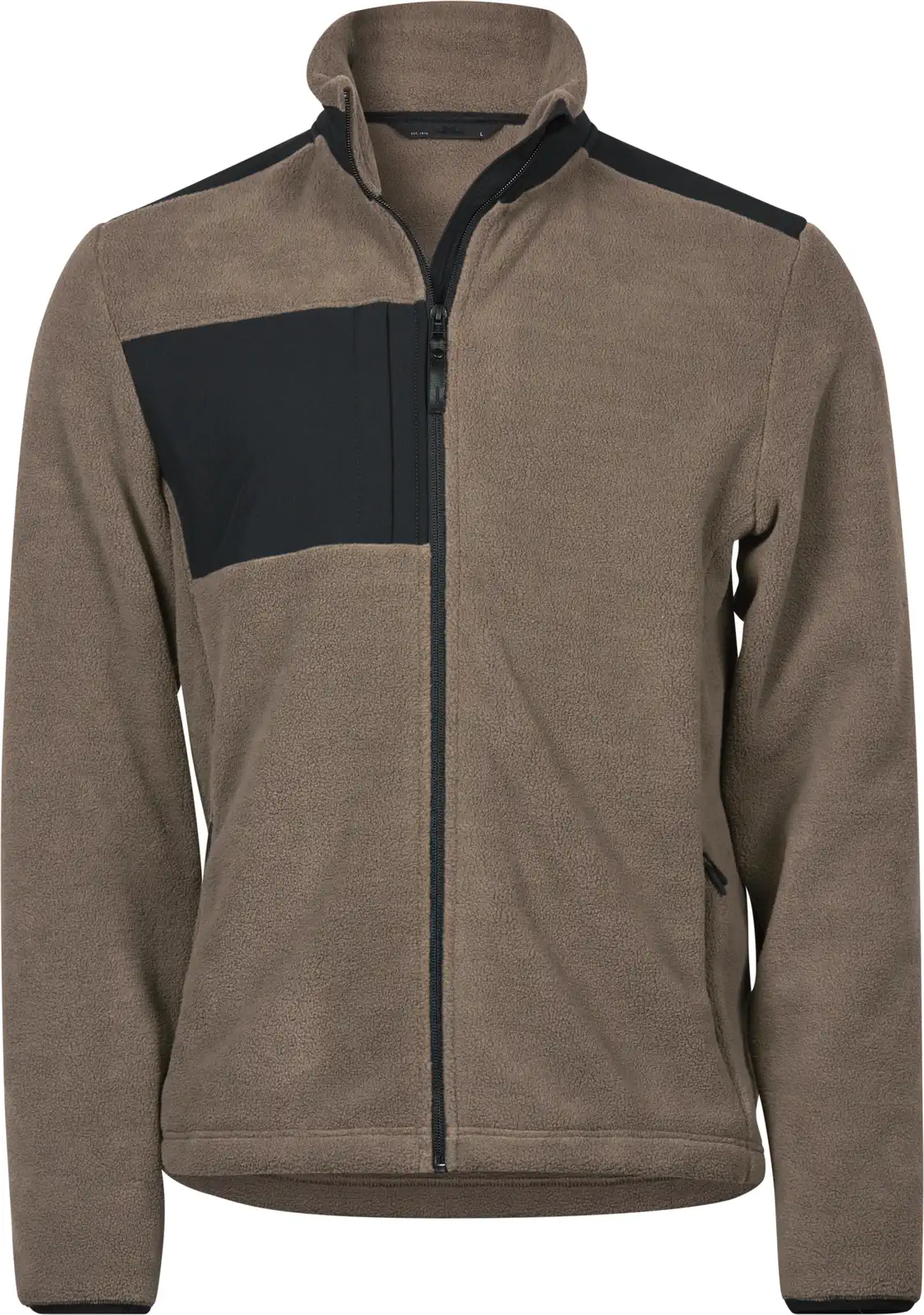 tee-jays-9120-mountain-fleece-clay-black-front-1 Tee Jays Mountain Fleece