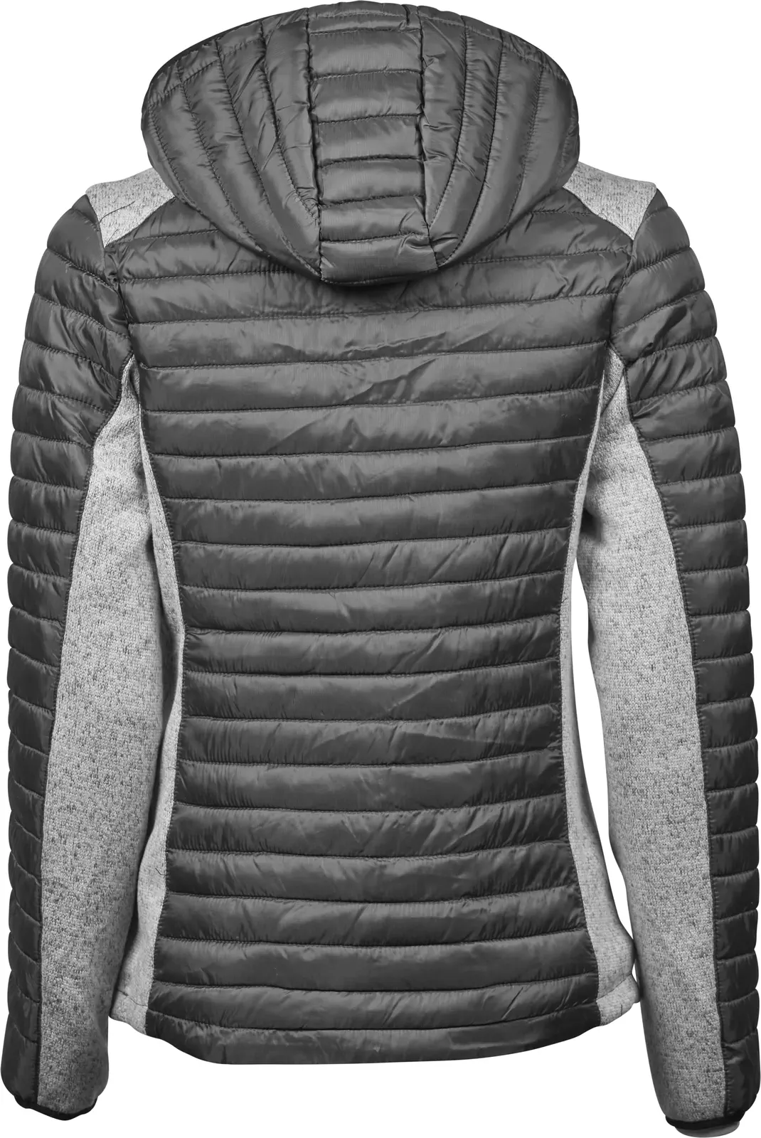 tee-jays-9611-womens-hooded-outdoor-crossover-jacket-spacegrey-greymelange-back-3 Tee Jays Ladies` Hooded Outdoor Crossover Jacket