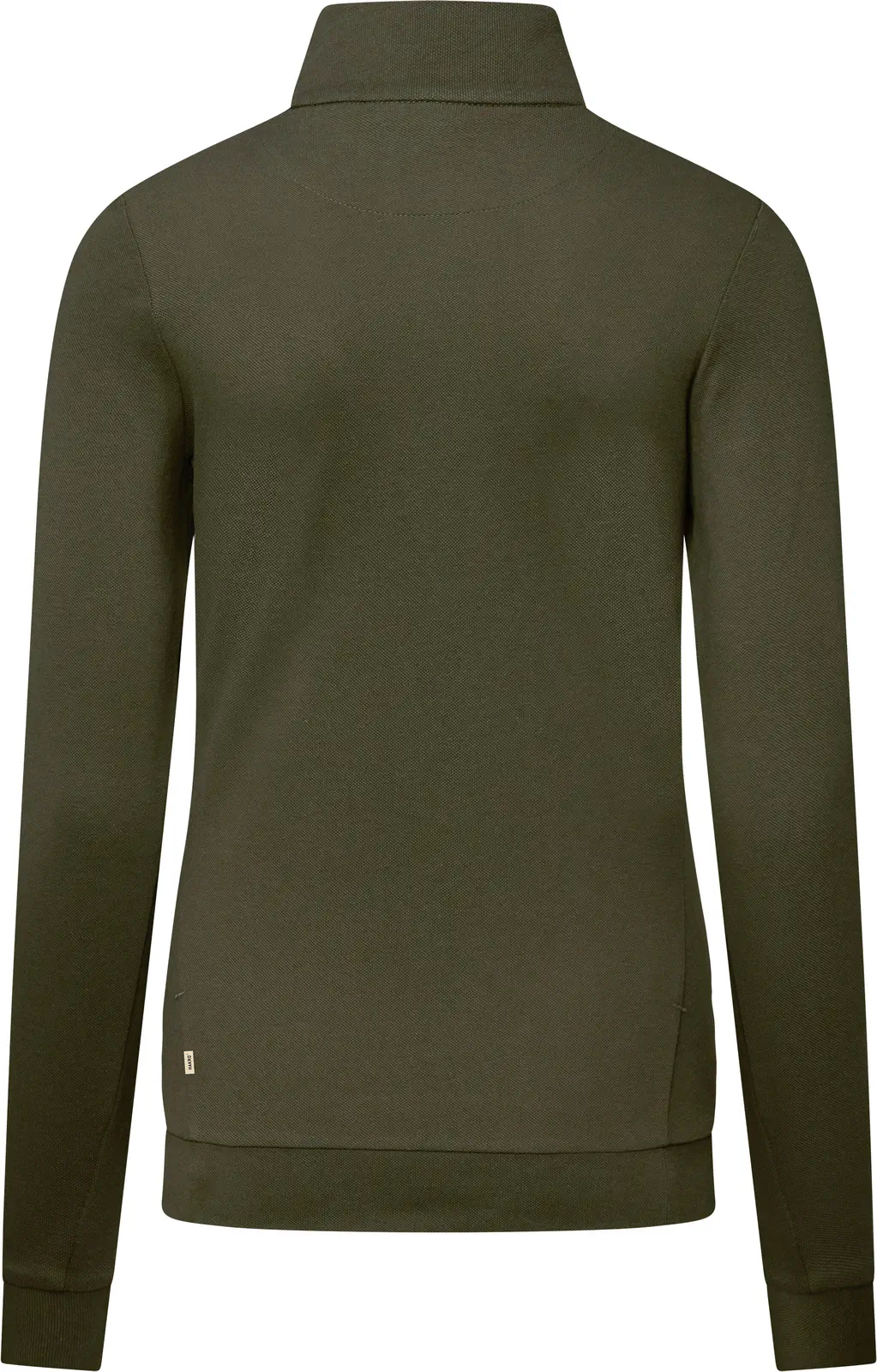 hakro-335-damen-zip-longsleeve-pique-mikralinar-eco-olive-3 HAKRO Damen Zip-Longsleeve 335 Piqué MIKRALINAR® ECO