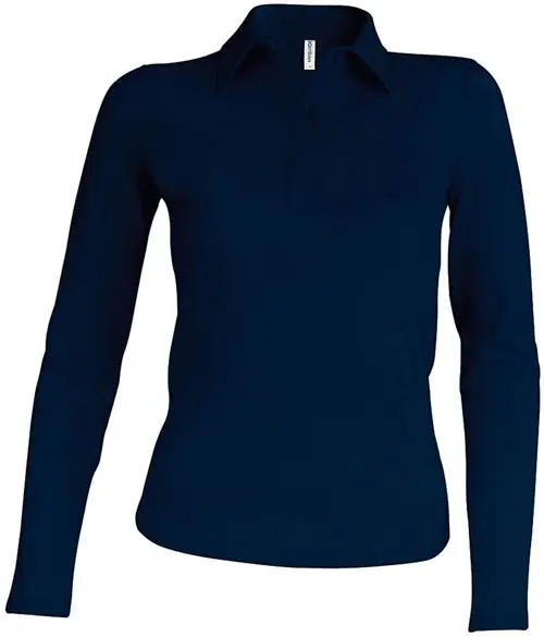 Kariban Damen Piqué Polo langarm