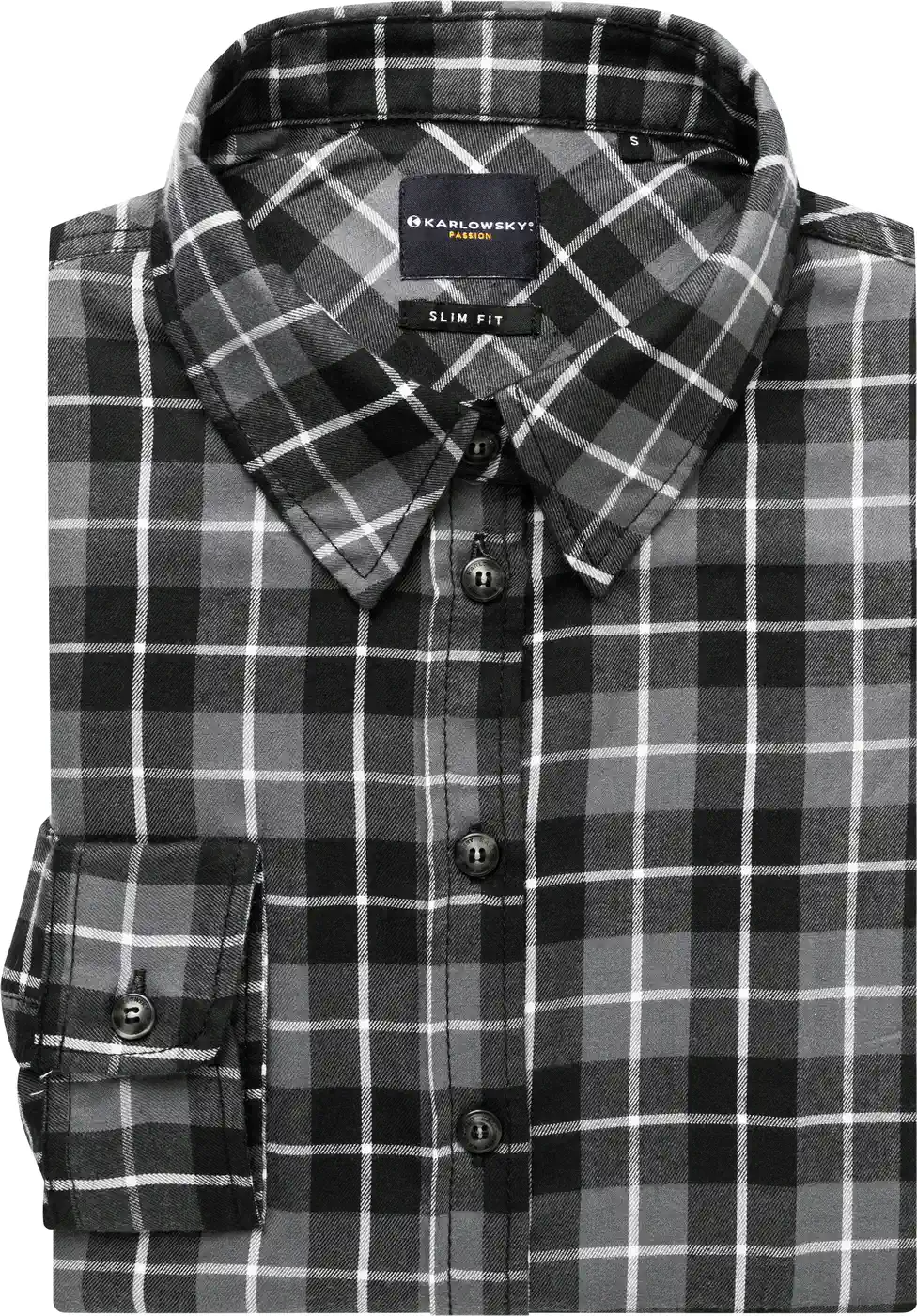 karlowsky-bf7bf8bf9-damen-karohemd-urban-black-detail-6 KARLOWSKY Damen Karohemd Urban