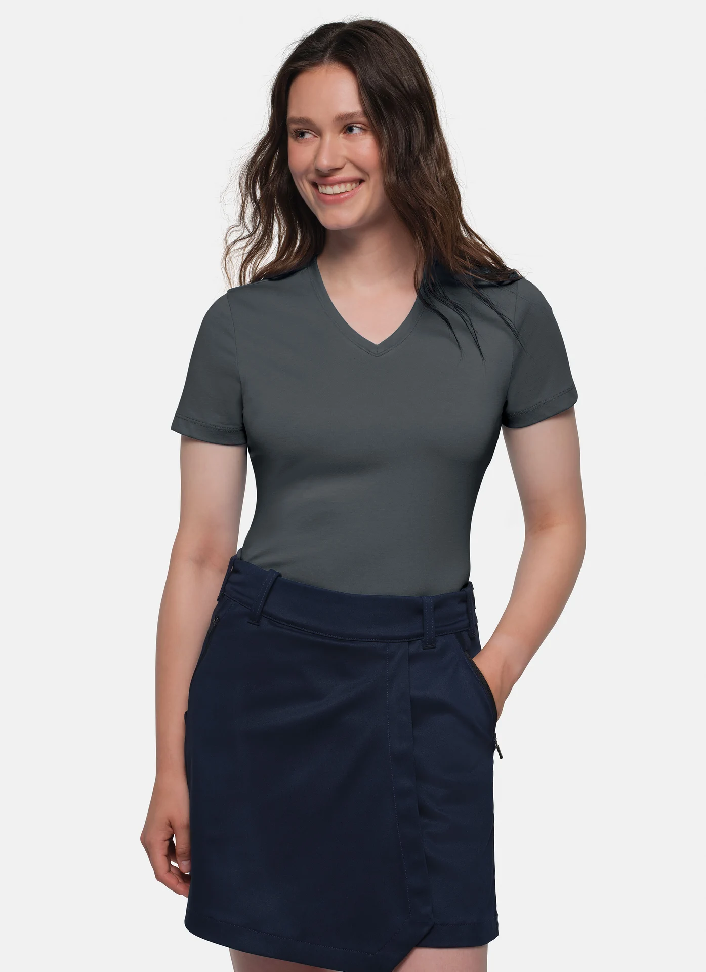 HAKRO Damen-V-Shirt 169 Cotton-Tec