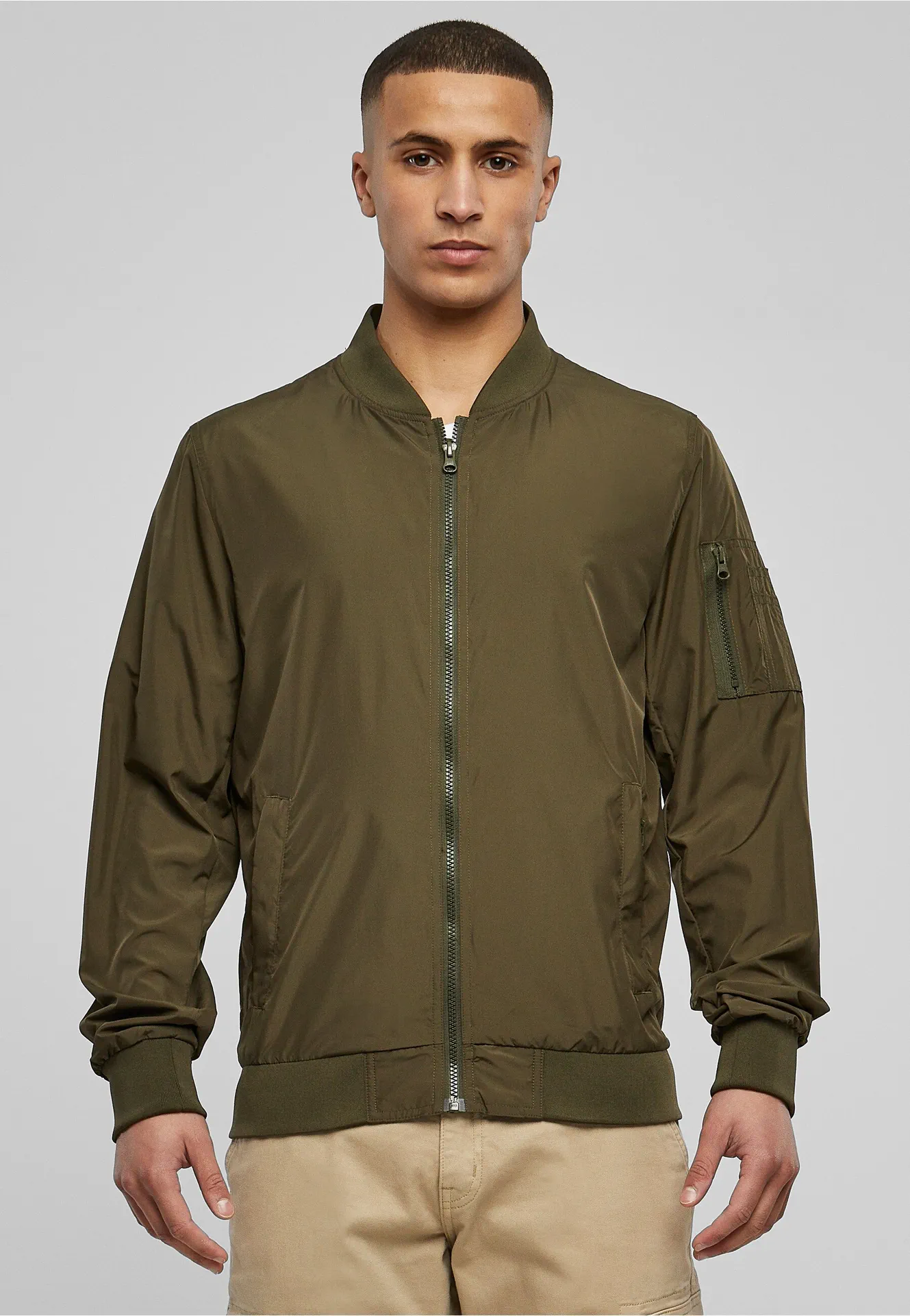 Build Your Brand Nylon Bomber Jacket